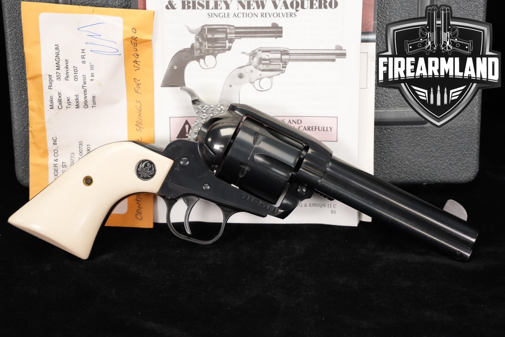 Ruger New Vaquero 357 Magnum 4.5" Blued +ORIG BOX-img-0