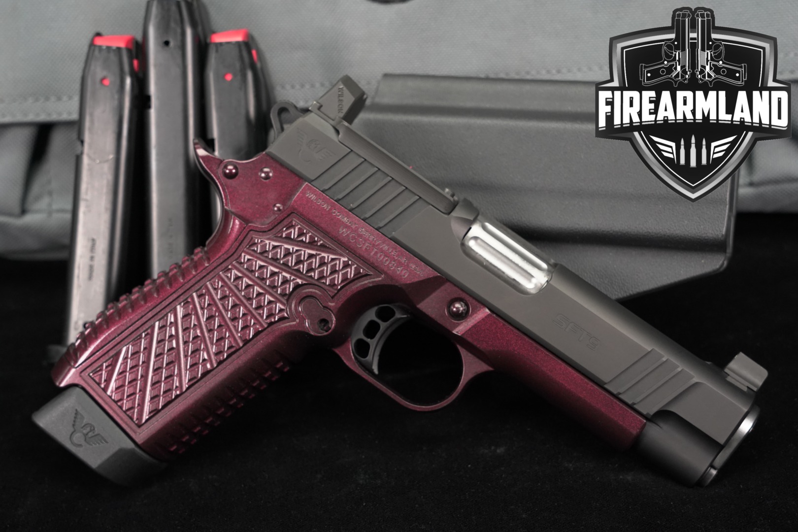 Wilson Combat (WC) SFT9 True Zero RMR Footprint 9mm Luger Two-Tone Black & Purple in Excellent Condition Thumbnail
