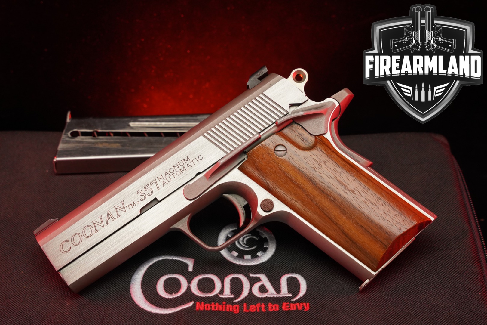 Coonan .357 Magnum Automatic Cadet .357 Mag. Stainless in Good Condition Thumbnail