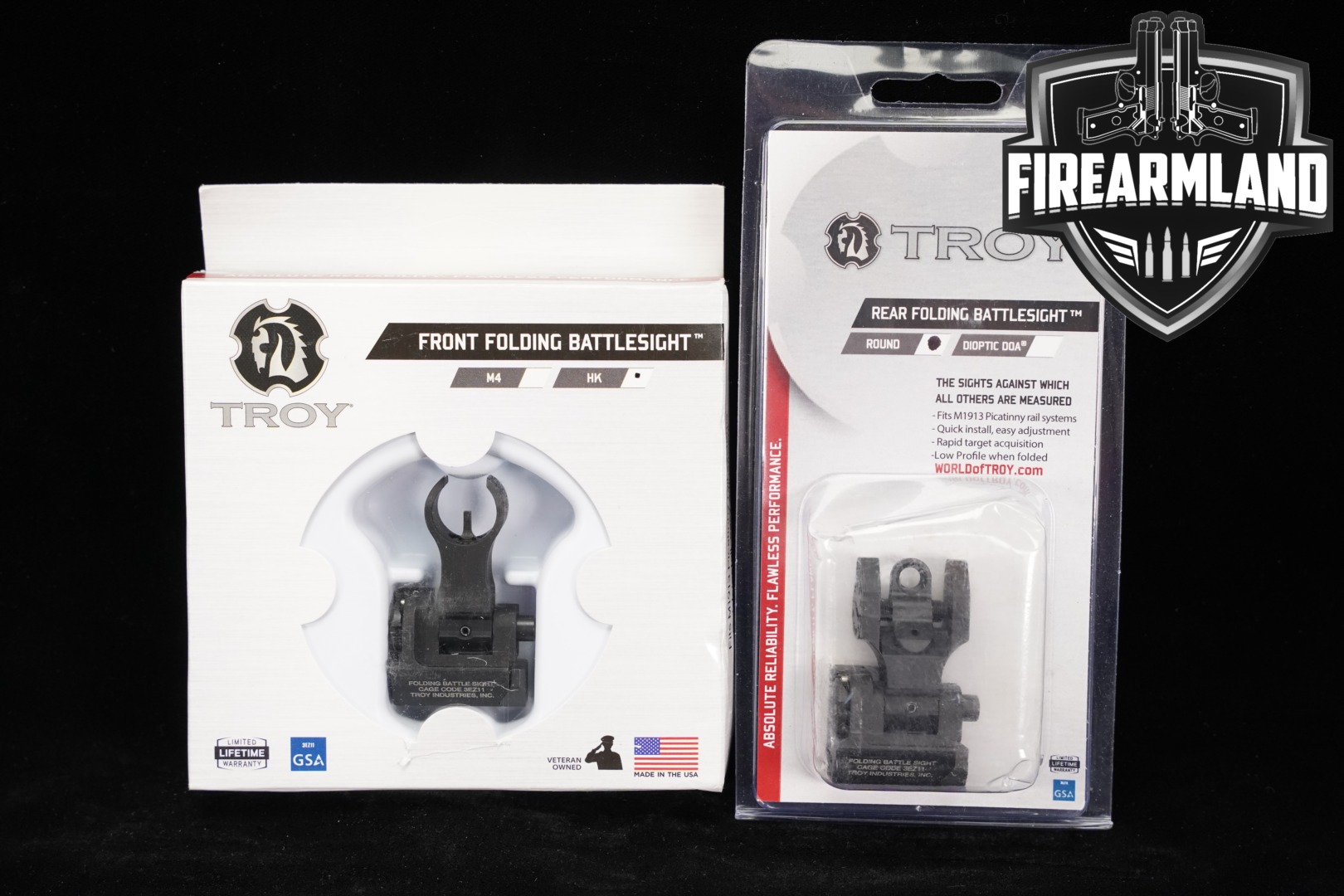 Troy Industries HK-Style Folding Battle Sights in Very Good Condition Thumbnail
