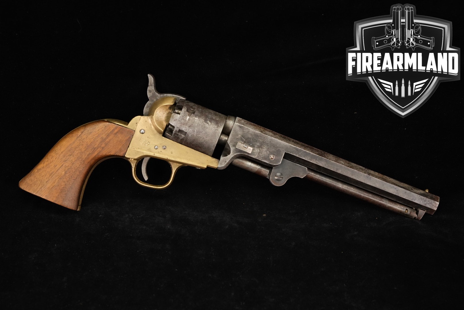CVA 1851 Navy 36 Black Powder 7.5" Brass OCTAGON ITALY-img-0