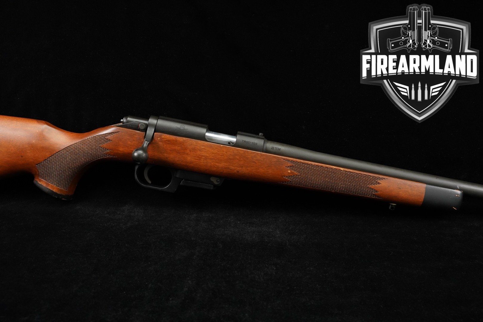 Rock Island Armory (RIA) M22 TCM BA Standard .22 TCM Parkerized & Hardwood in Good Condition Thumbnail