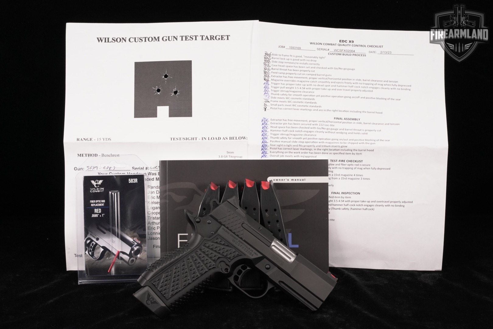 DESIRED Wilson Combat WC SFX9 Subcompact 9mm SFX-9 +5 MAGS & ORIG CASE-img-2