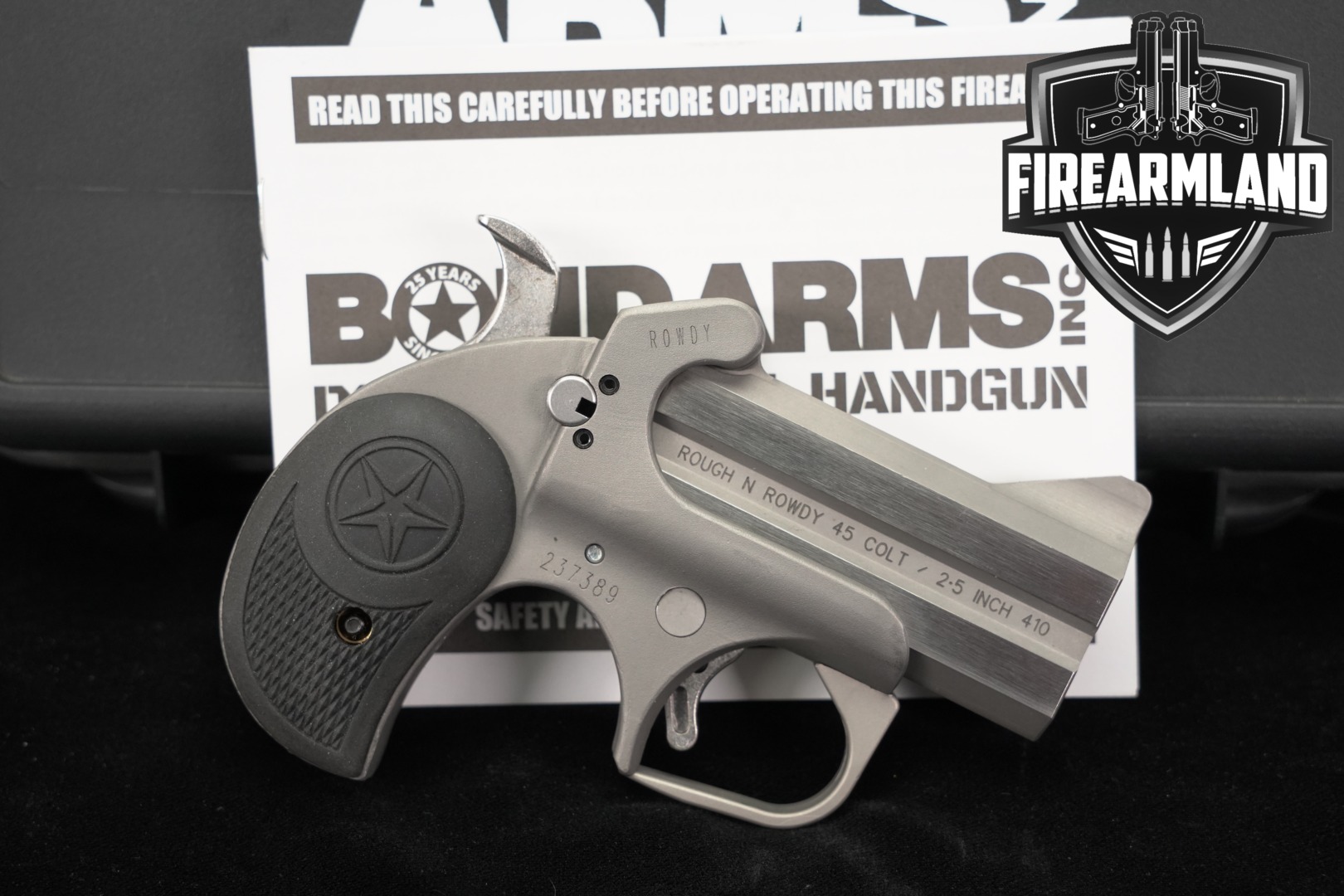 Bond Arms Rowdy Rough Series .45 LC/.410 Bead Blasted Stainless in Excellent Condition Thumbnail