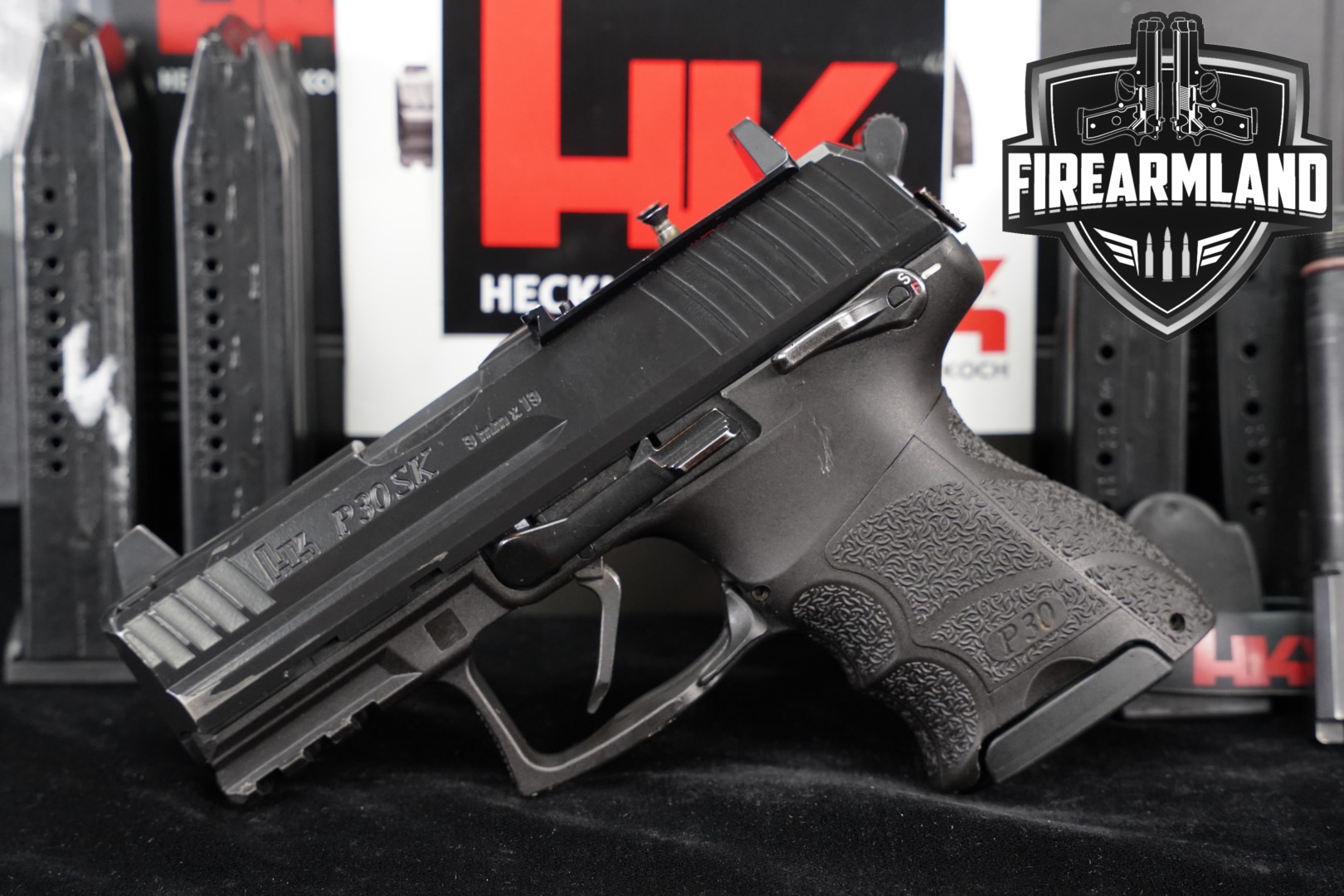 Heckler & Koch (H&K, HK) P30SK S variant; V3; Langdon Tactical Technology RDO cut 9mm Luger Black in Good Condition Thumbnail