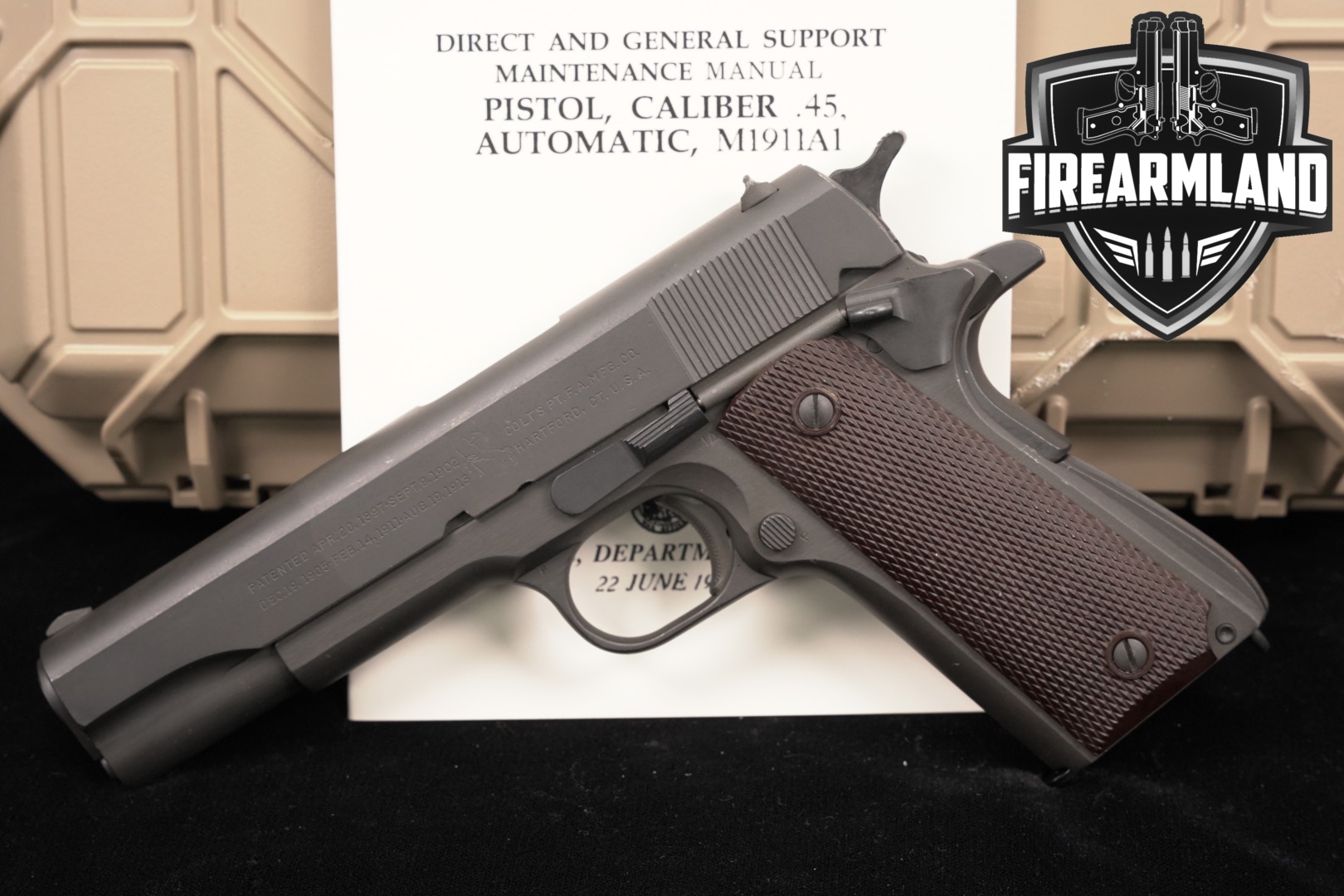 1945 Colt M1911A1 U.S. Army .45 ACP Gray Parkerized in Good Condition Thumbnail