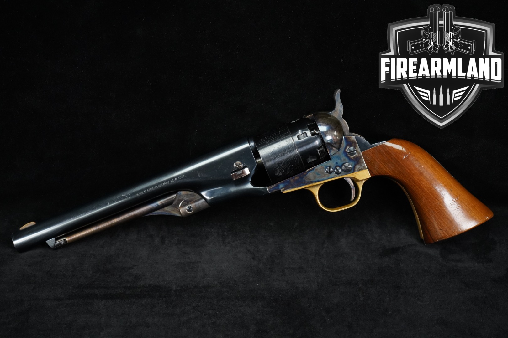 F.lli Pietta Model 1860 Army .44 percussion Color Case Hardened & Blued in Very Good Condition Thumbnail