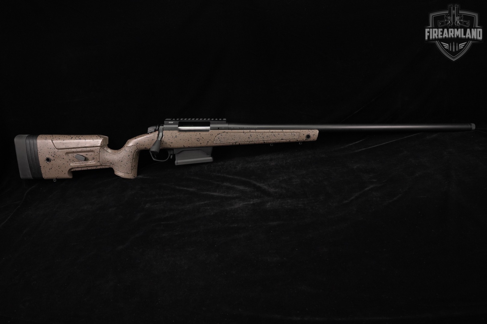Bergara B-14 HMR 300 Win Magnum Black & Tan Splatter B14 THREADED +ORIG BOX-img-3