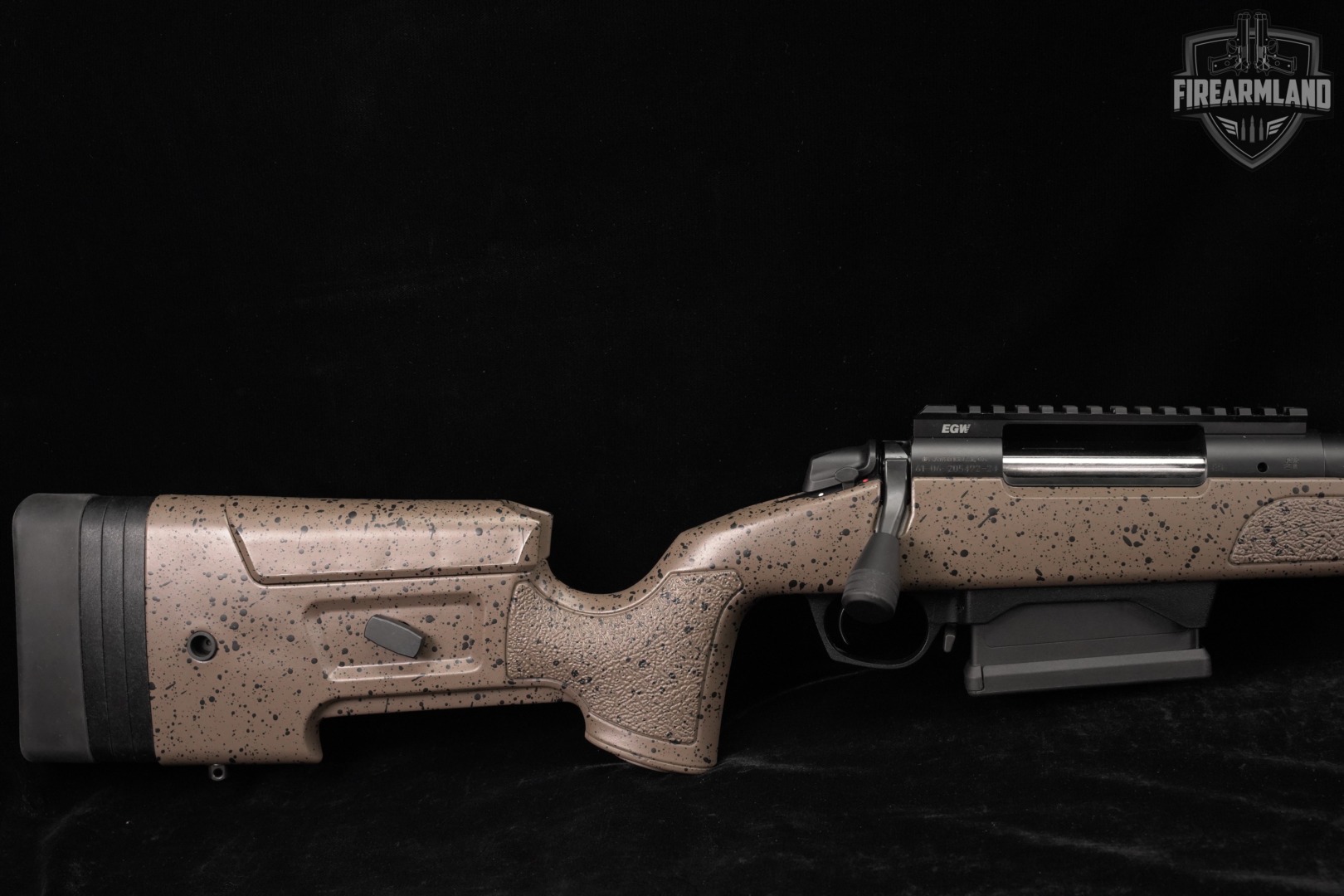 Bergara B-14 HMR 300 Win Magnum Black & Tan Splatter B14 THREADED +ORIG BOX-img-4