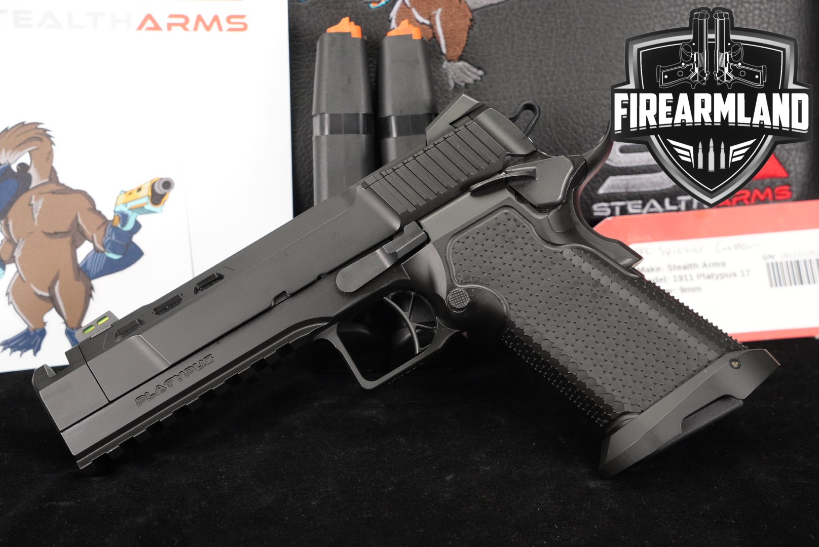 Stealth Arms Platypus 17 COMP 9mm 1911 2011 GLOCK MAG +3 MAGS & ORIG CASE-img-0
