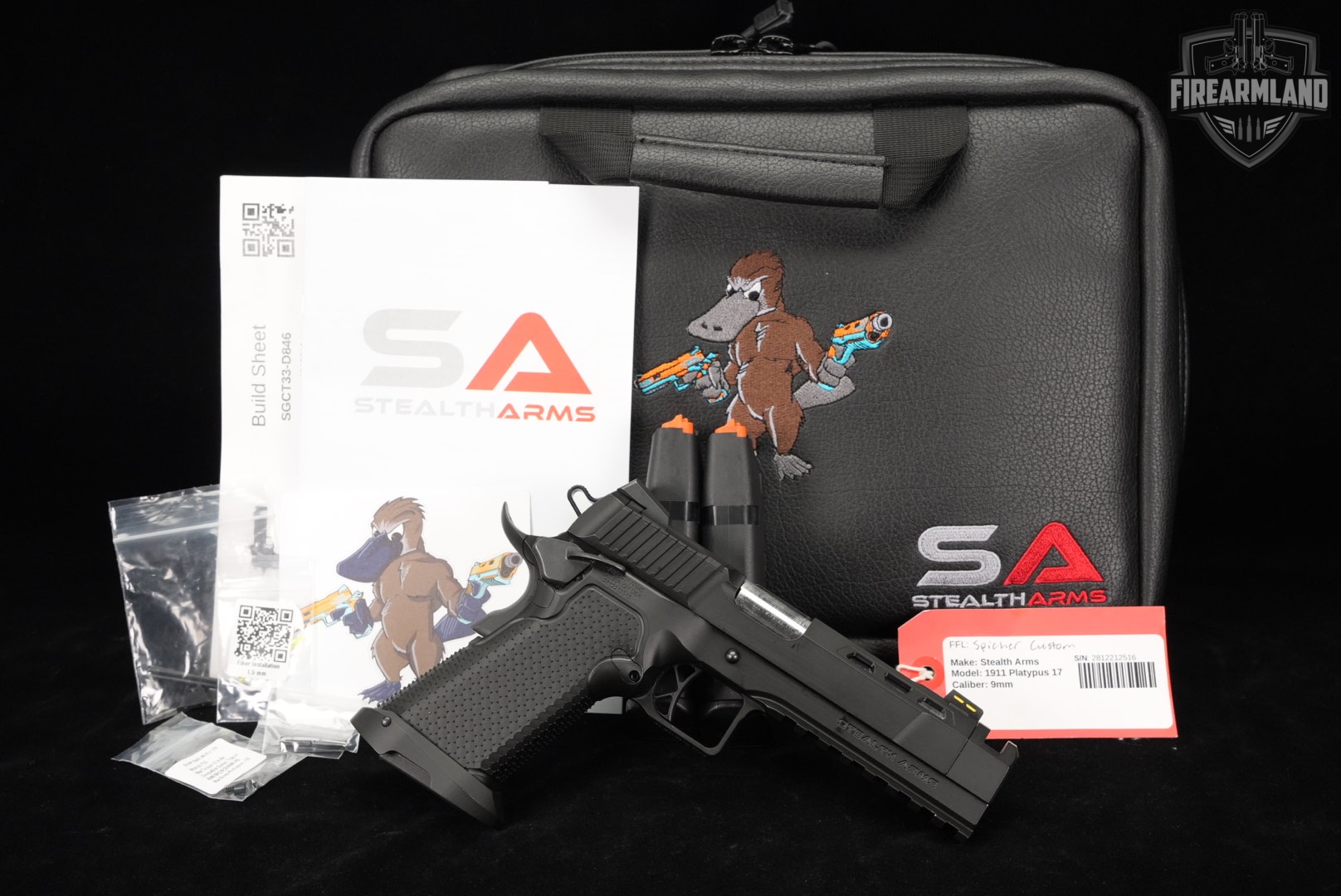 Stealth Arms Platypus 17 COMP 9mm 1911 2011 GLOCK MAG +3 MAGS & ORIG CASE-img-2