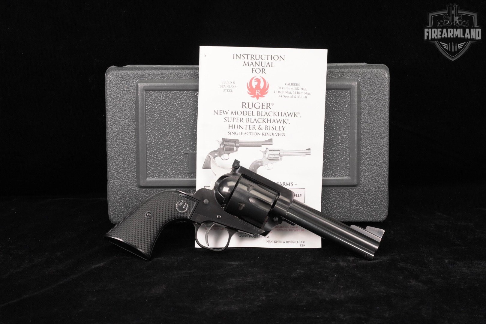 Ruger New Model Blackhawk Flattop 44 Special 4 5/8" Blued +ORIG CASE-img-2