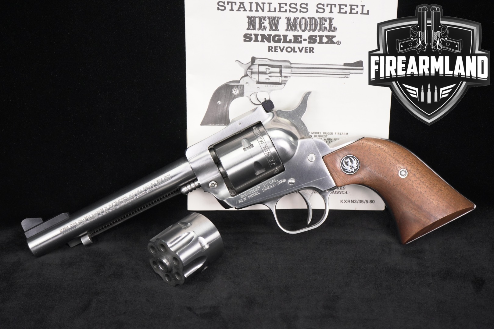 Sturm Ruger New Model Single-Six Convertible .22 LR / .22 WMR Satin Stainless in Very Good Condition Thumbnail