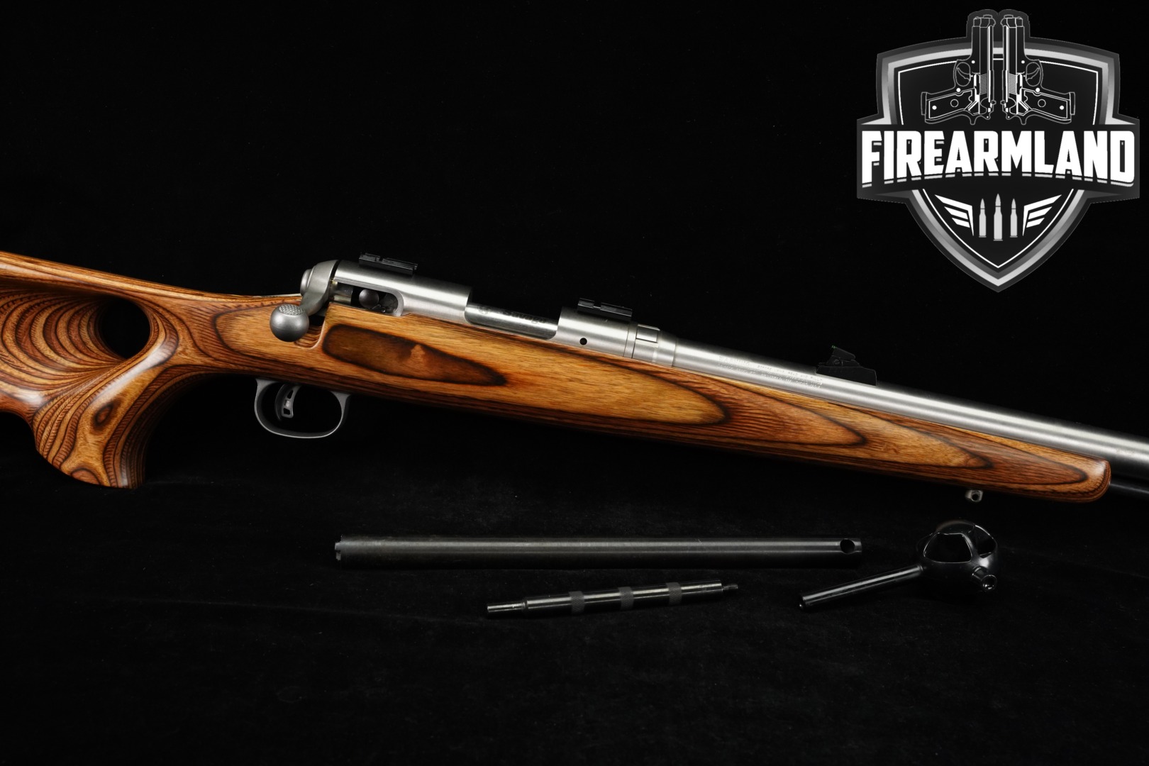 Savage Arms Model 10ML-II Laminated Thumbhole Stock .50 caliber Stainless & Brown Laminate in Good Condition Thumbnail