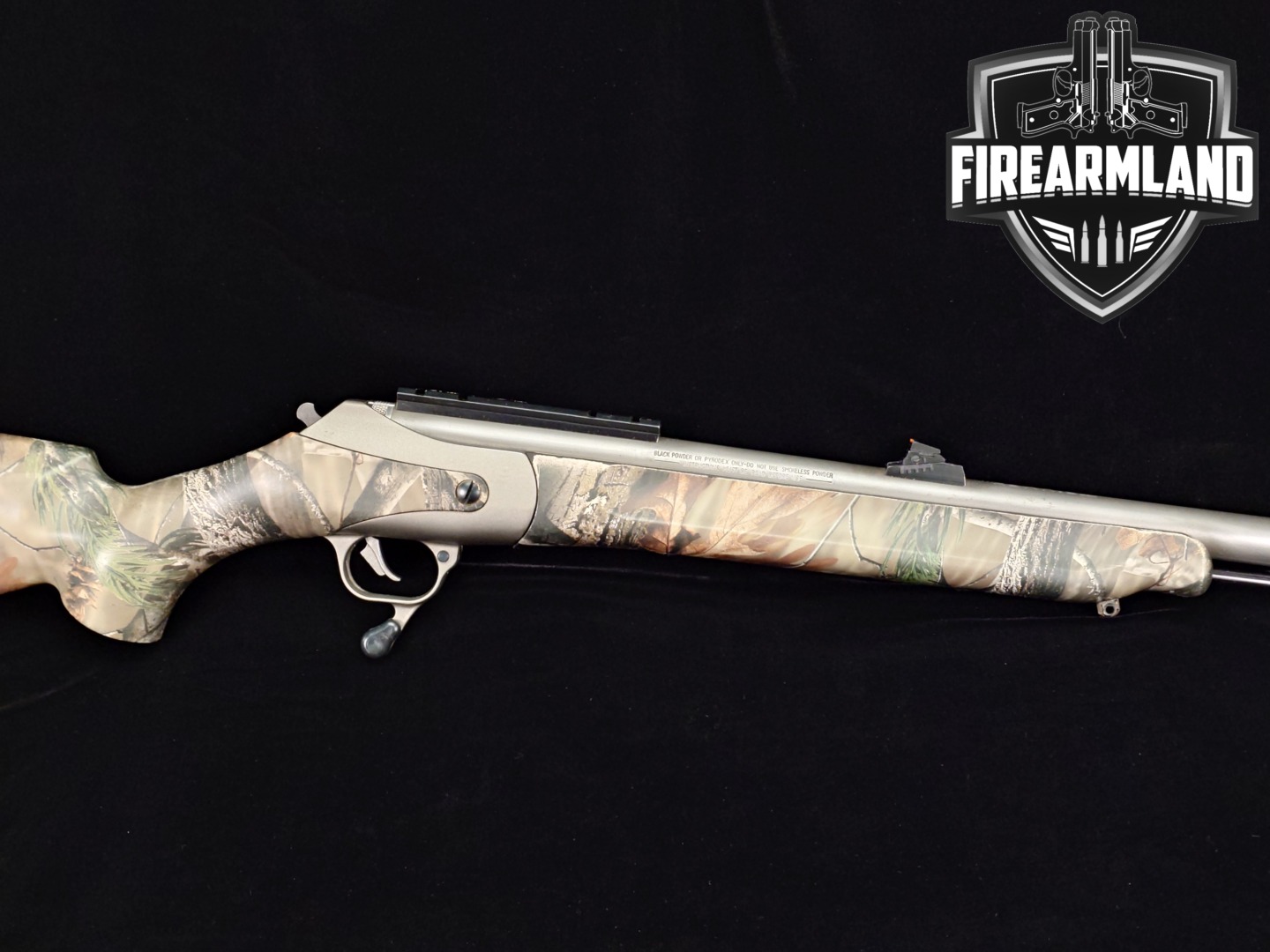 Thompson Center (TC, T/C, TCA) Triumph .50 caliber Grey & Camouflage in Good Condition Thumbnail