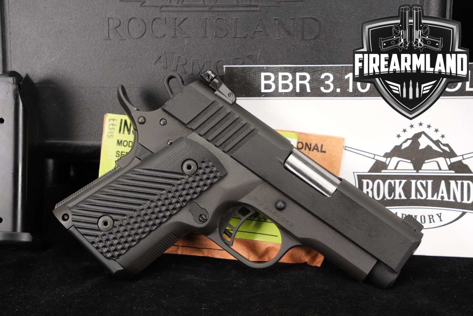 Rock Island Armory (RIA) M1911 A2 SubCompact BBR 3.10 .45 ACP Parkerized in Very Good Condition Thumbnail