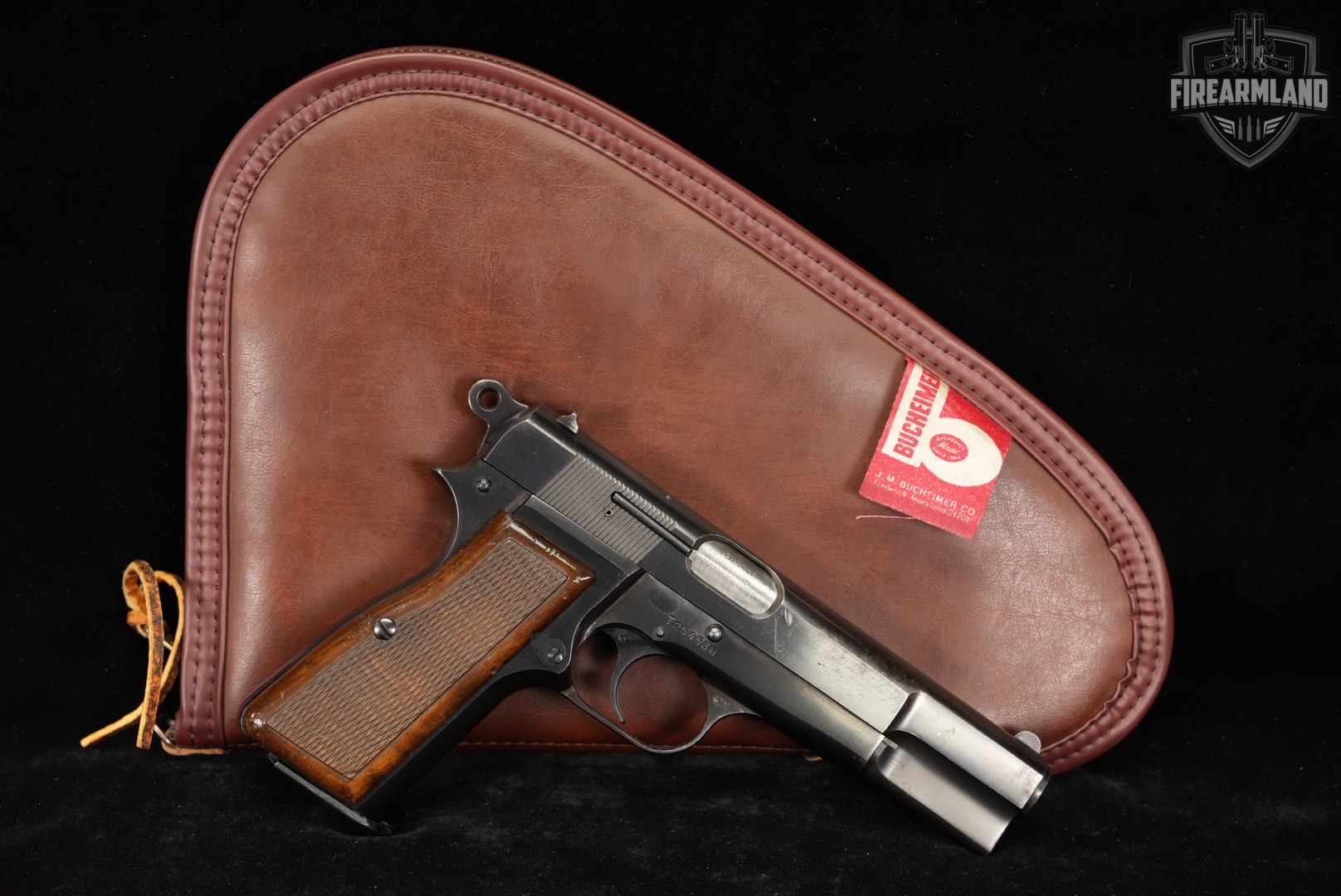 1968 Browning Hi-Power T-Series 9mm 4.625" Blued High BHP-img-2