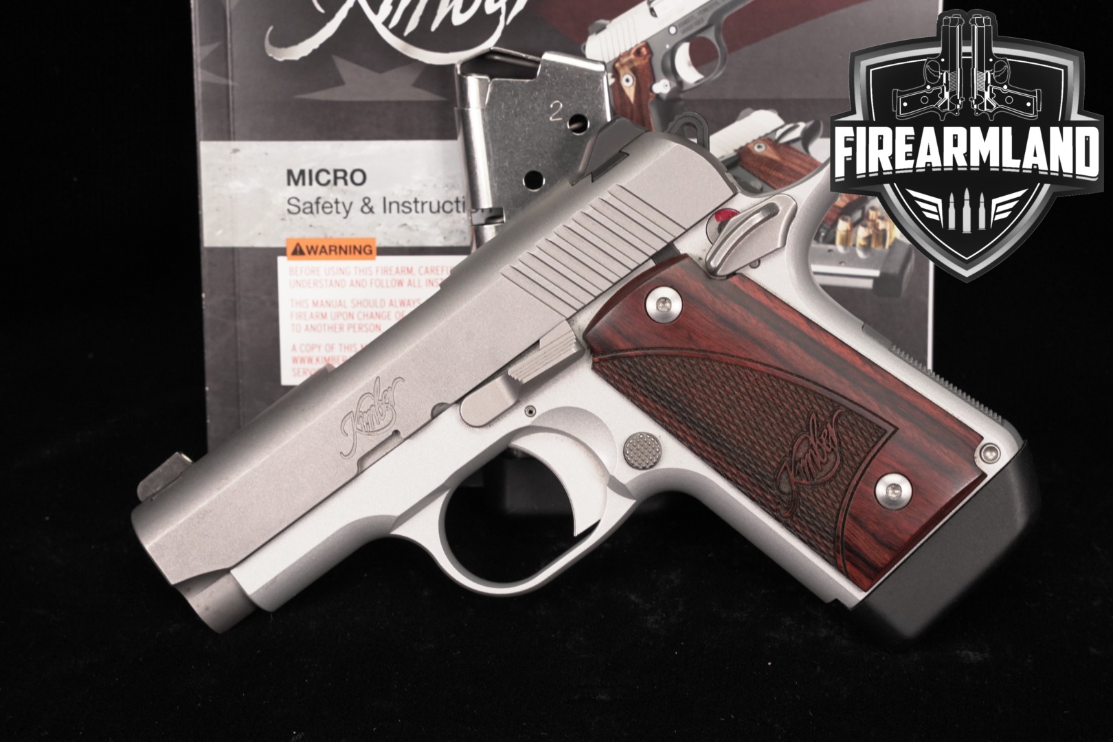 Kimber Micro 9 Stainless 9mm 1911 3.15 Satin Silver Micro9 +2 MAGS-img-0