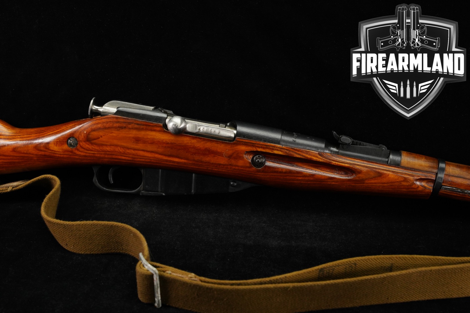 1942 Izhevsk Arsenal Mosin-Nagant Model 1938 Carbine 7.62x54R Blued & Laminated Wood in Good Condition Thumbnail