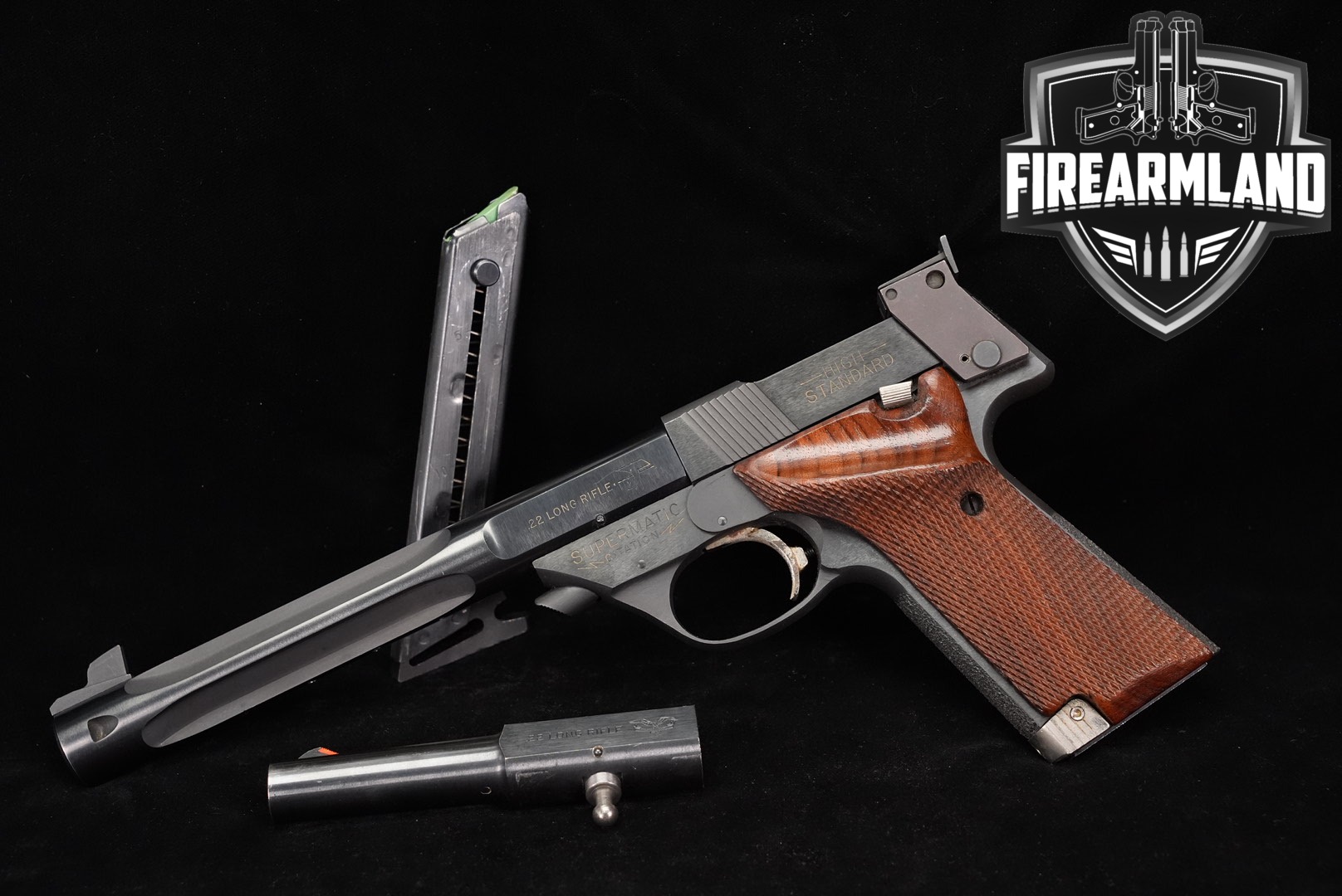 COLLECTOR 1975 High Standard Supermatic Citation Military 22 LR +2 MAGS-img-0