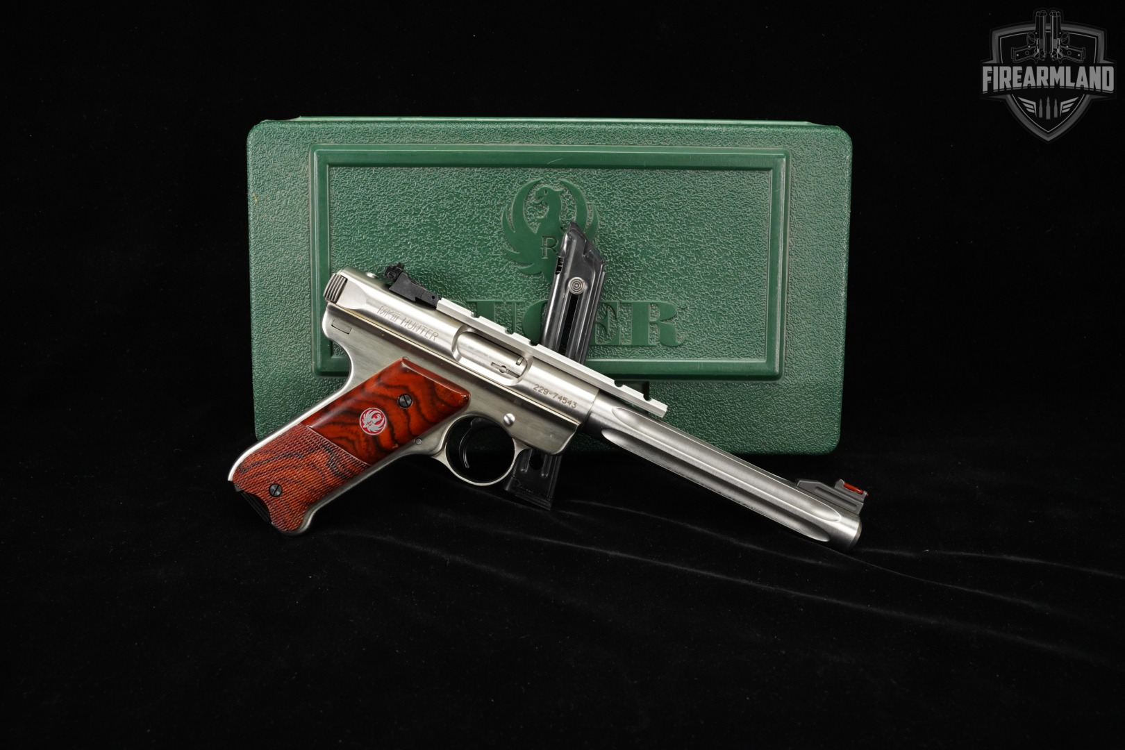 Ruger Mark III Hunter 22LR 6.88" Satin Stainless MK 3 +ORIG CASE-img-2