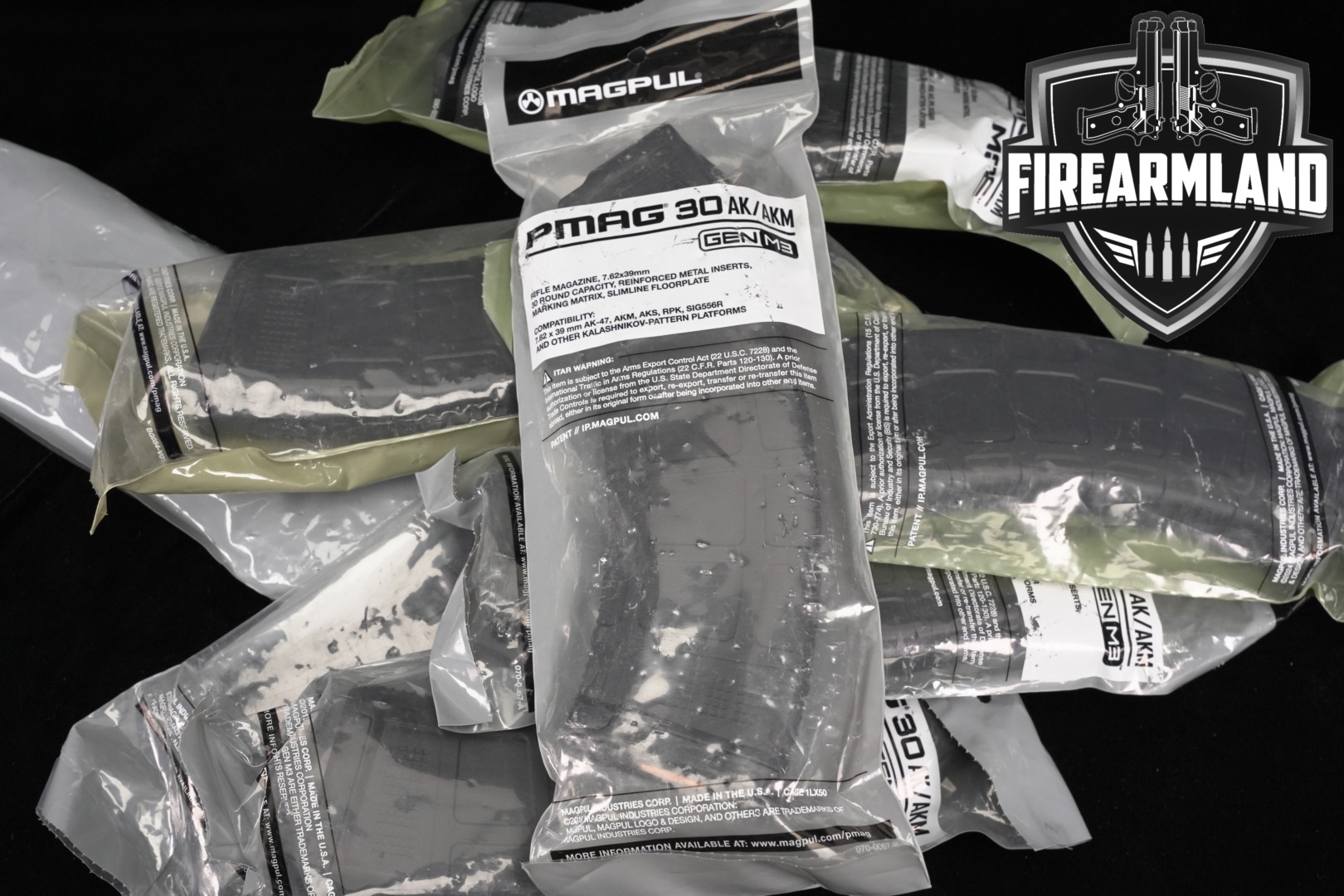 Magpul Industries EIGHT (8) PMAG AK-47/ AKM 30 Round Magazines 7.62x39 in Excellent Condition Thumbnail