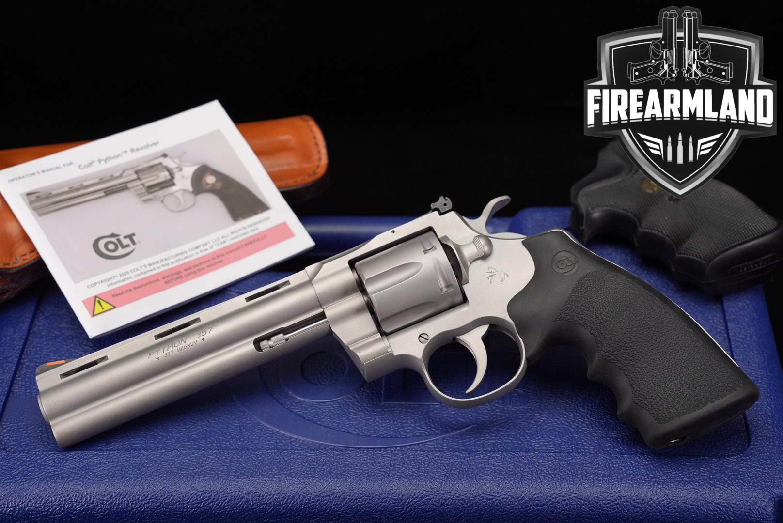 Colt Python 2020 Series 357 Magnum 6" Matte Stainless +ORIG CASE & HOLSTER-img-0