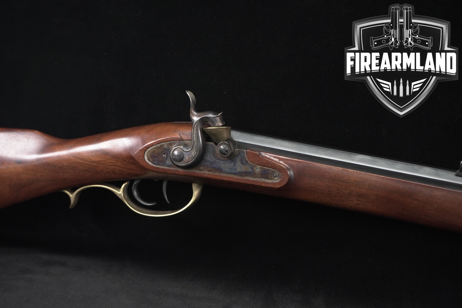 Davide Pedersoli Kentucky Percussion .50 caliber Blued & Walnut in Very Good Condition Thumbnail