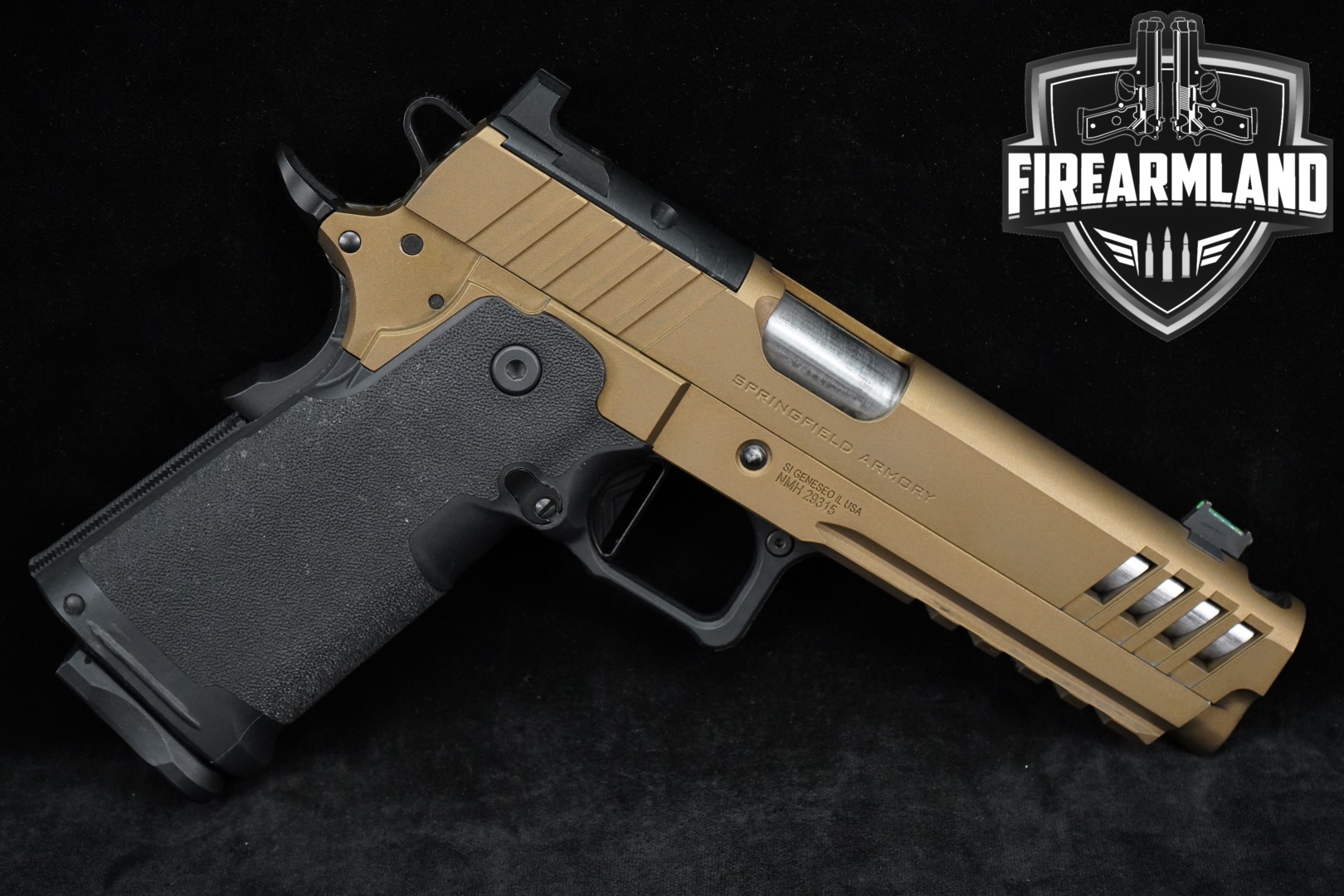 Springfield Armory 1911 DS Prodigy Comp AOS 9mm Luger Coyote Brown in Very Good Condition Thumbnail