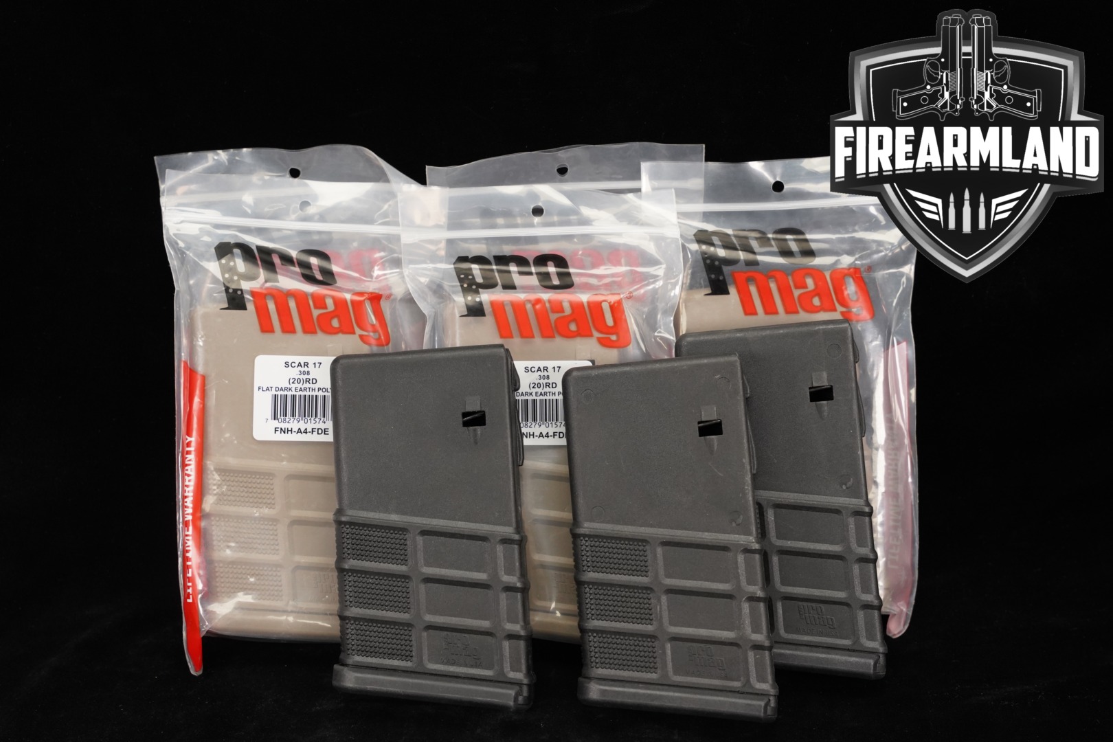 Promag EIGHT (8) SCAR 17 20 Round Magazines 7.62mm NATO (7.62x51) in Excellent Condition Thumbnail
