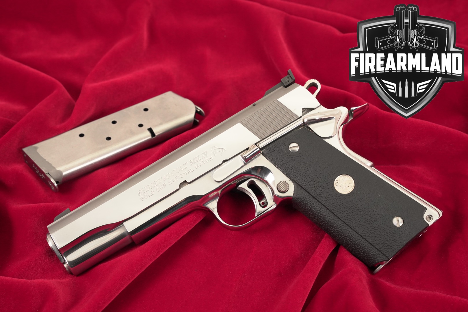 1993 Colt Gold Cup National Match Mk IV / Series 80 .45 ACP Stainless in Excellent Condition Thumbnail