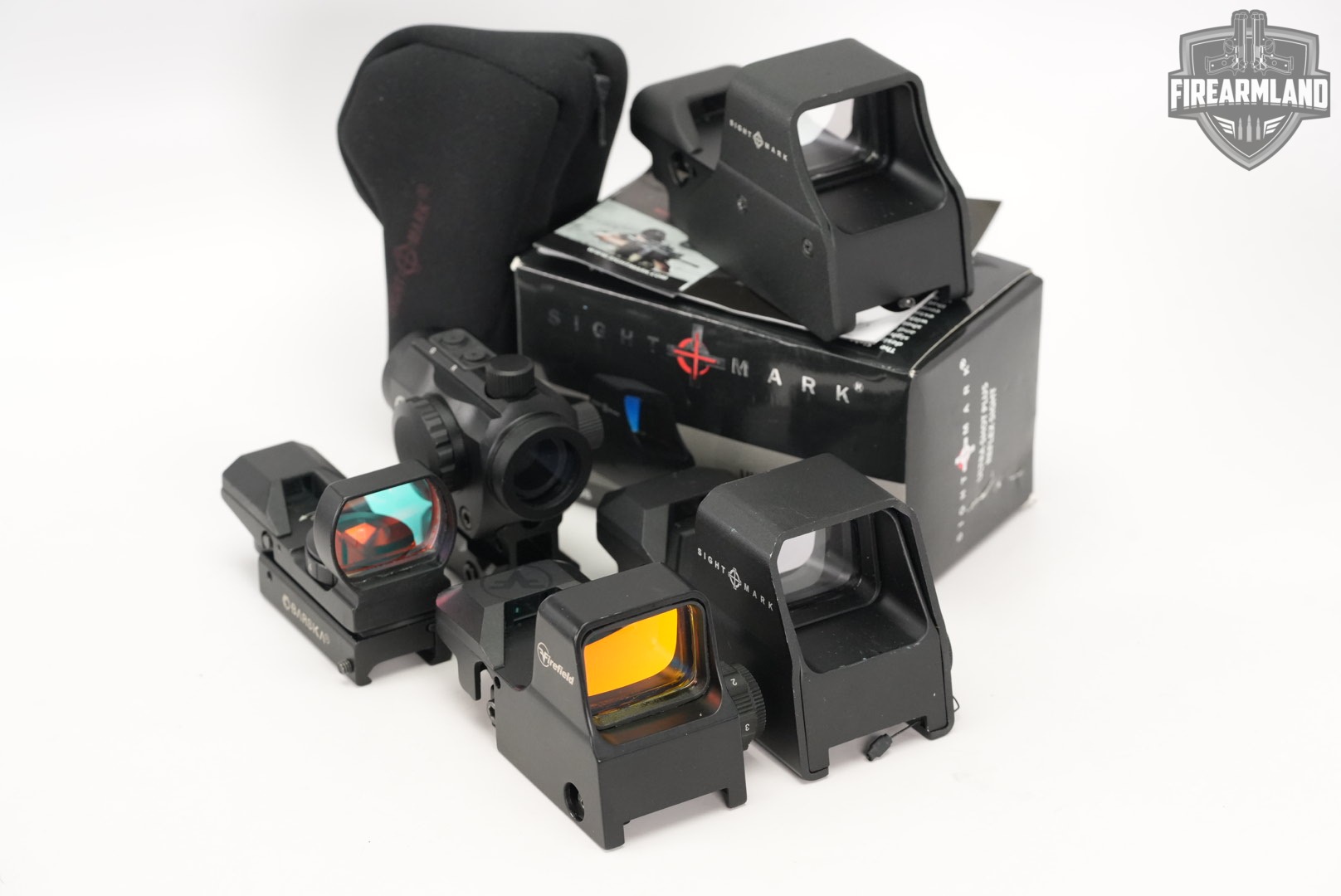 FIVE RED DOT SIGHT LOT 5 Pack Barska Firefield Sightmark Crimson Trace RDS-img-2