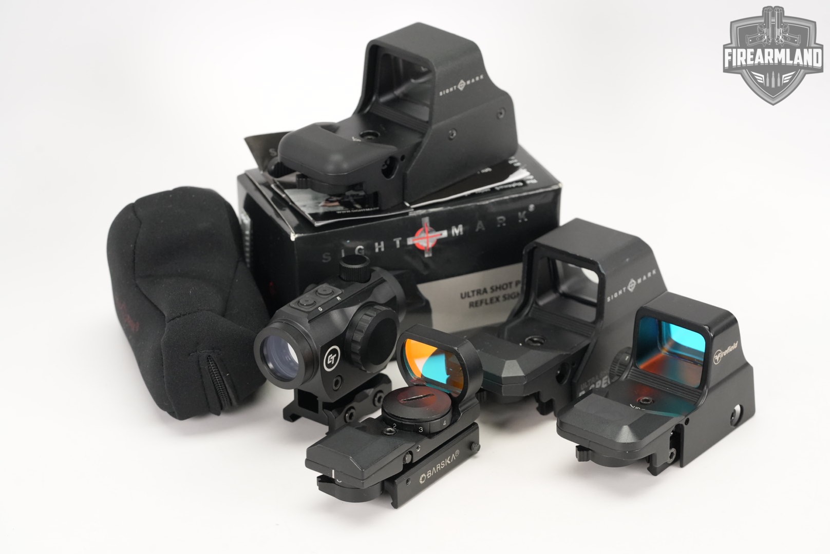 FIVE RED DOT SIGHT LOT 5 Pack Barska Firefield Sightmark Crimson Trace RDS-img-3