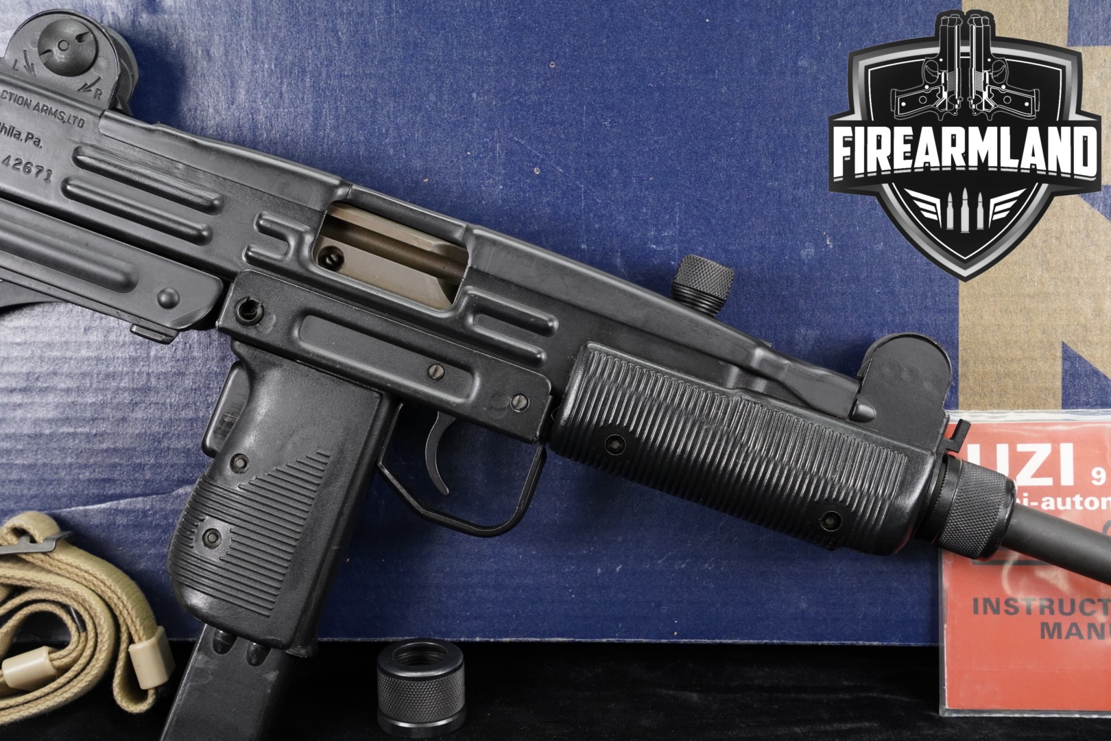 1983-1989 Israeli Military Industries (IMI) UZI Semi-Automatic Carbine Model B 9mm Luger Black in Excellent Condition Thumbnail