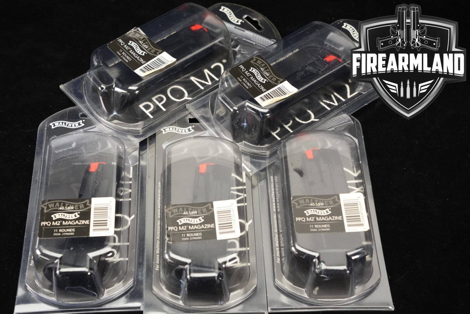 Walther FIVE (5) PPQ M2 11 Round Magazines .40 S&W in Excellent Condition Thumbnail