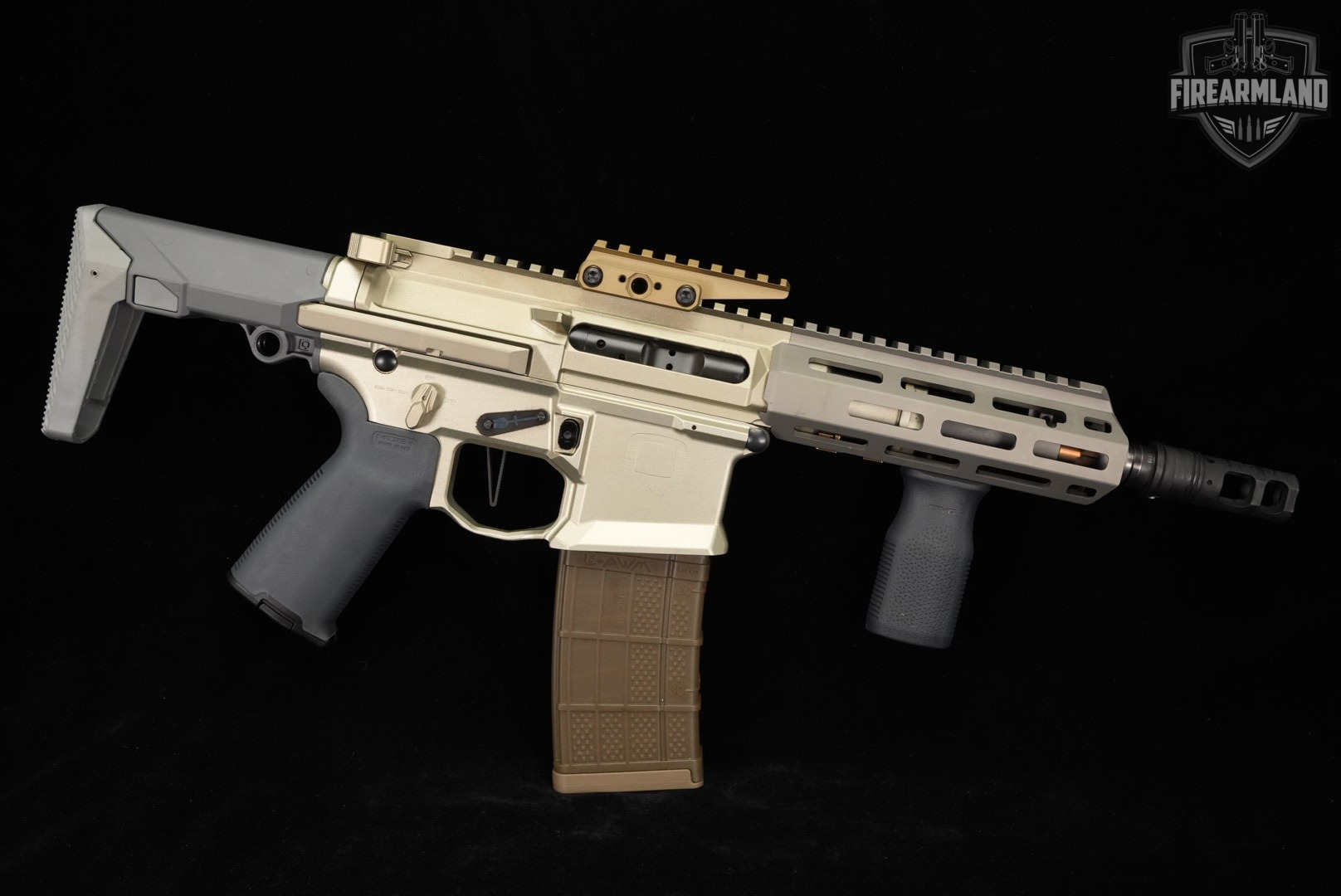 SBR Q Honey Badger 300 Blackout AR-15 AR15 7" FDE & Gray SOCOM BRAKE, UNITY-img-3