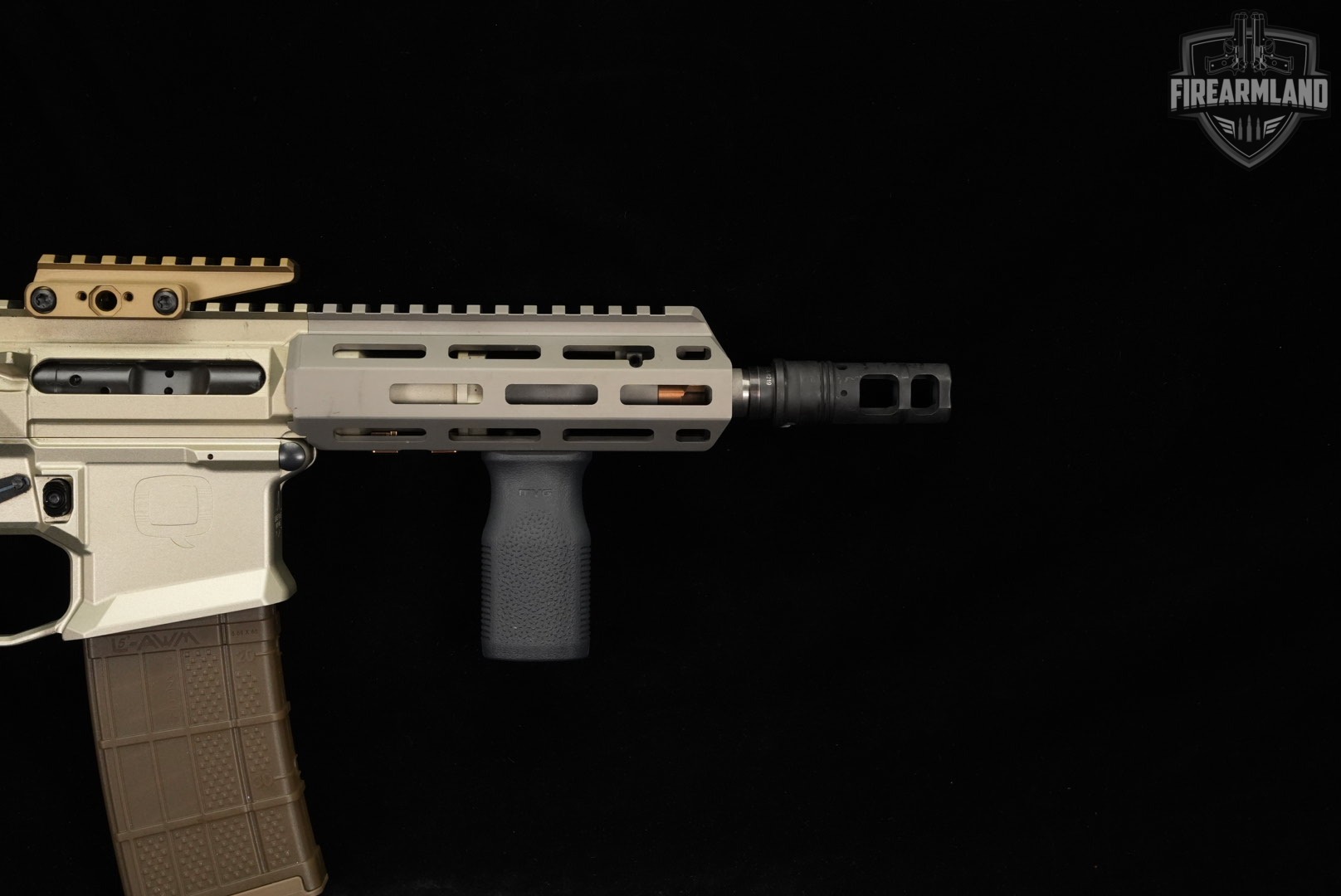 SBR Q Honey Badger 300 Blackout AR-15 AR15 7" FDE & Gray SOCOM BRAKE, UNITY-img-6