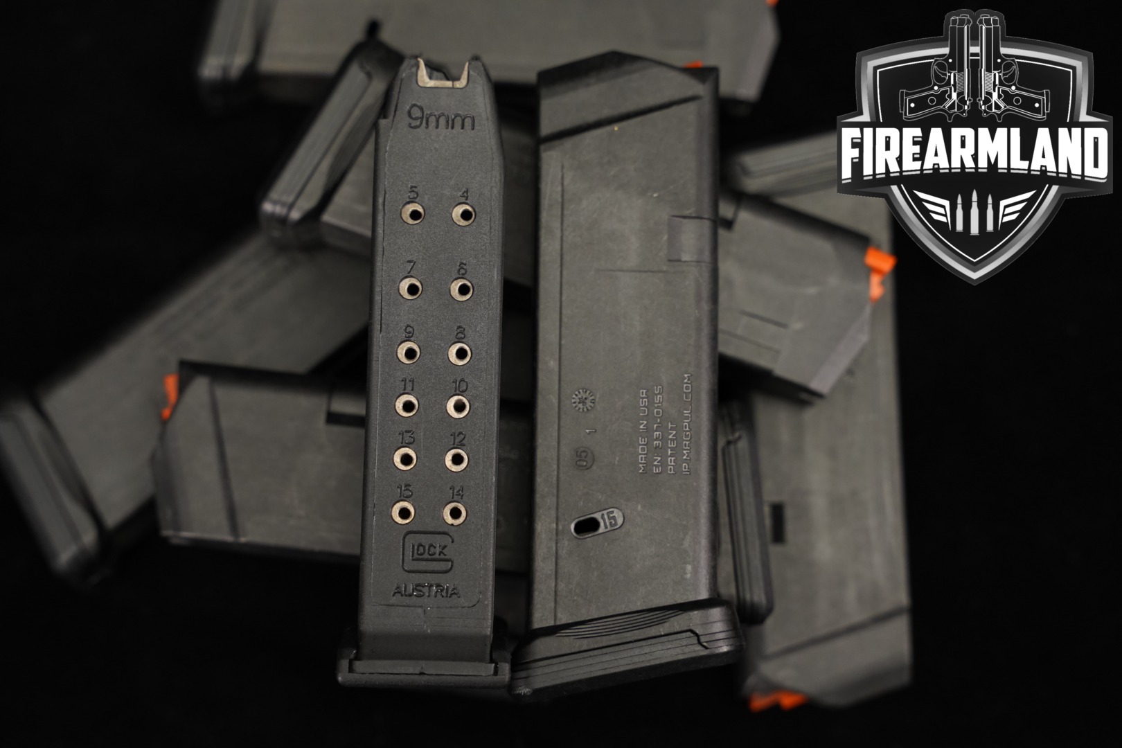 Magpul Industries EIGHT (8) G19 15 Round Magazines 9mm Luger in Excellent Condition Thumbnail