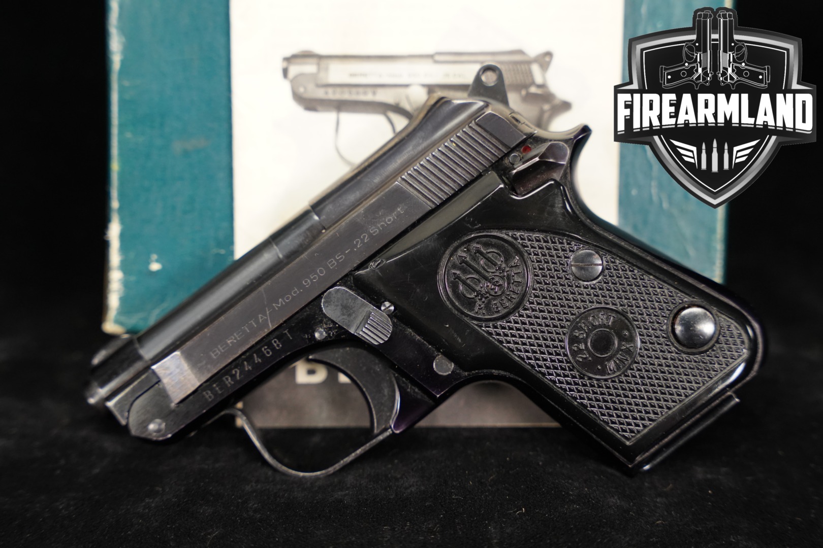Beretta Mod 950 BS Minx 22 Short 2.4" Blued 950BS +ORIG BOX-img-0
