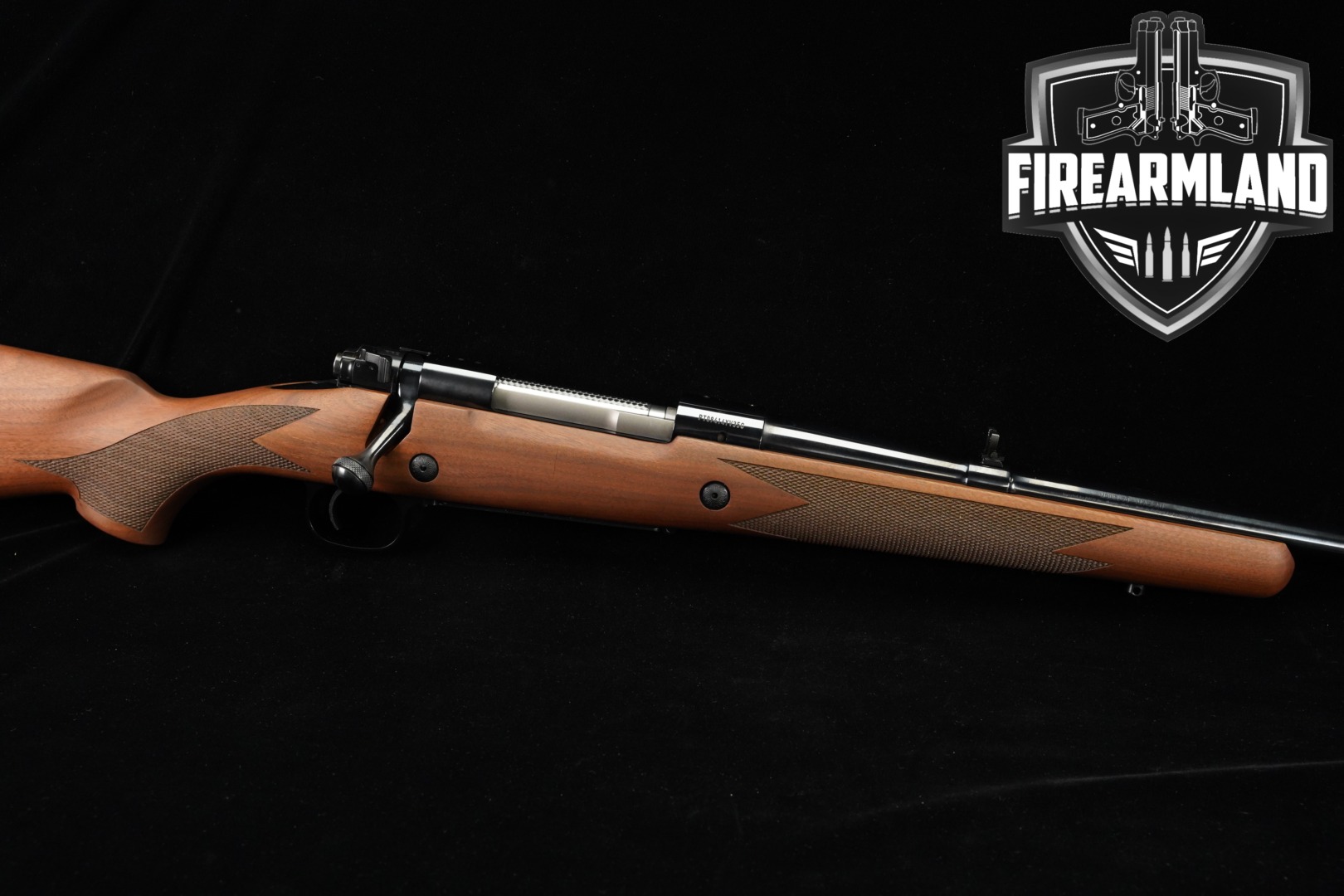 Winchester Model 70 Alaskan 375 H&H Magnum 24.75" Blued & Walnut M70-img-0