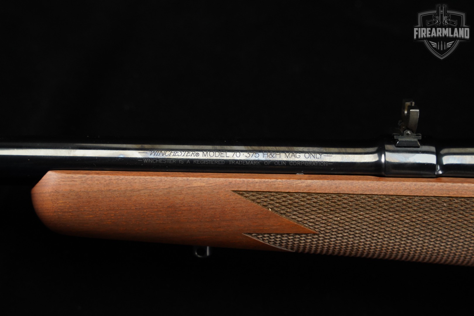 Winchester Model 70 Alaskan 375 H&H Magnum 24.75" Blued & Walnut M70-img-19