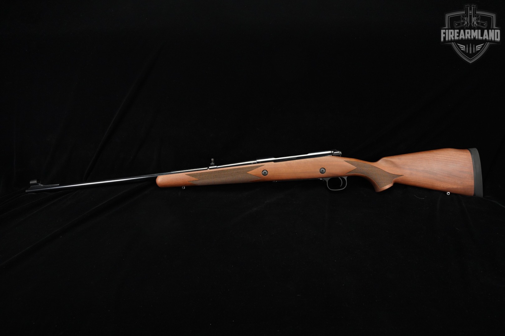 Winchester Model 70 Alaskan 375 H&H Magnum 24.75" Blued & Walnut M70-img-2