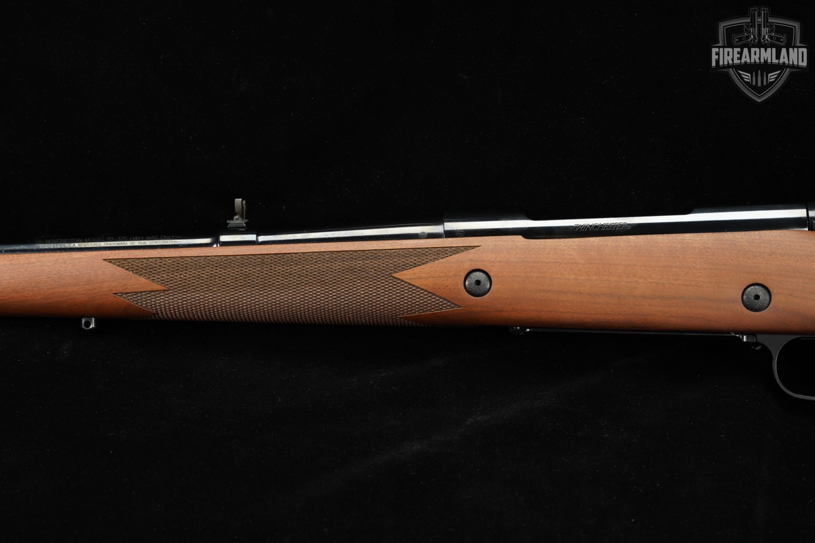 Winchester Model 70 Alaskan 375 H&H Magnum 24.75" Blued & Walnut M70-img-8