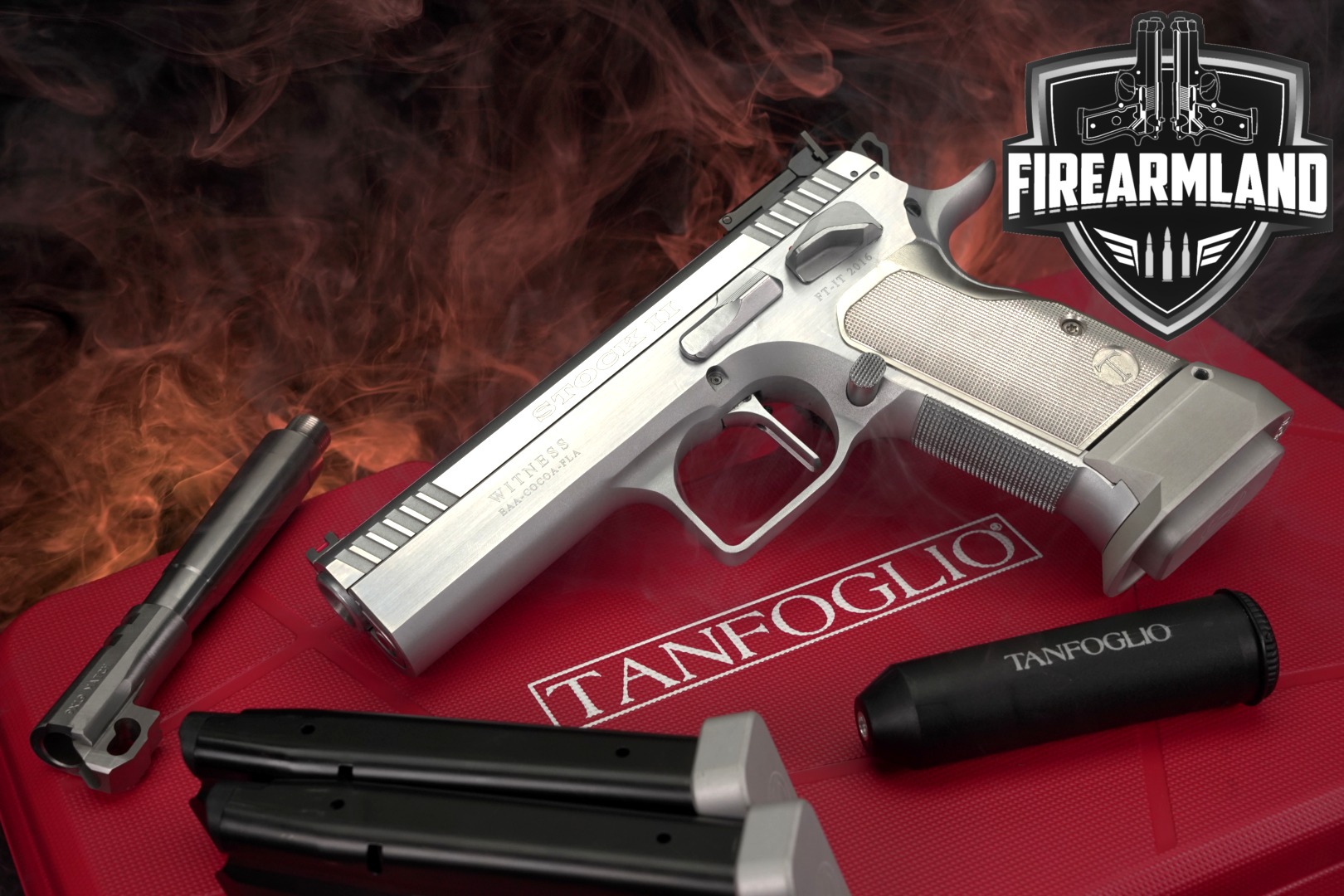 Tanfoglio Stock II SAO 9mm Luger Satin Silver in Excellent Condition Thumbnail