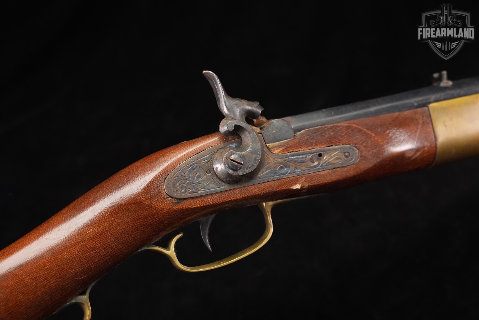 Kentucky Long Rifle 50 BPM 34 Blued & Hardwood Sidelock OCTAGON-img-19