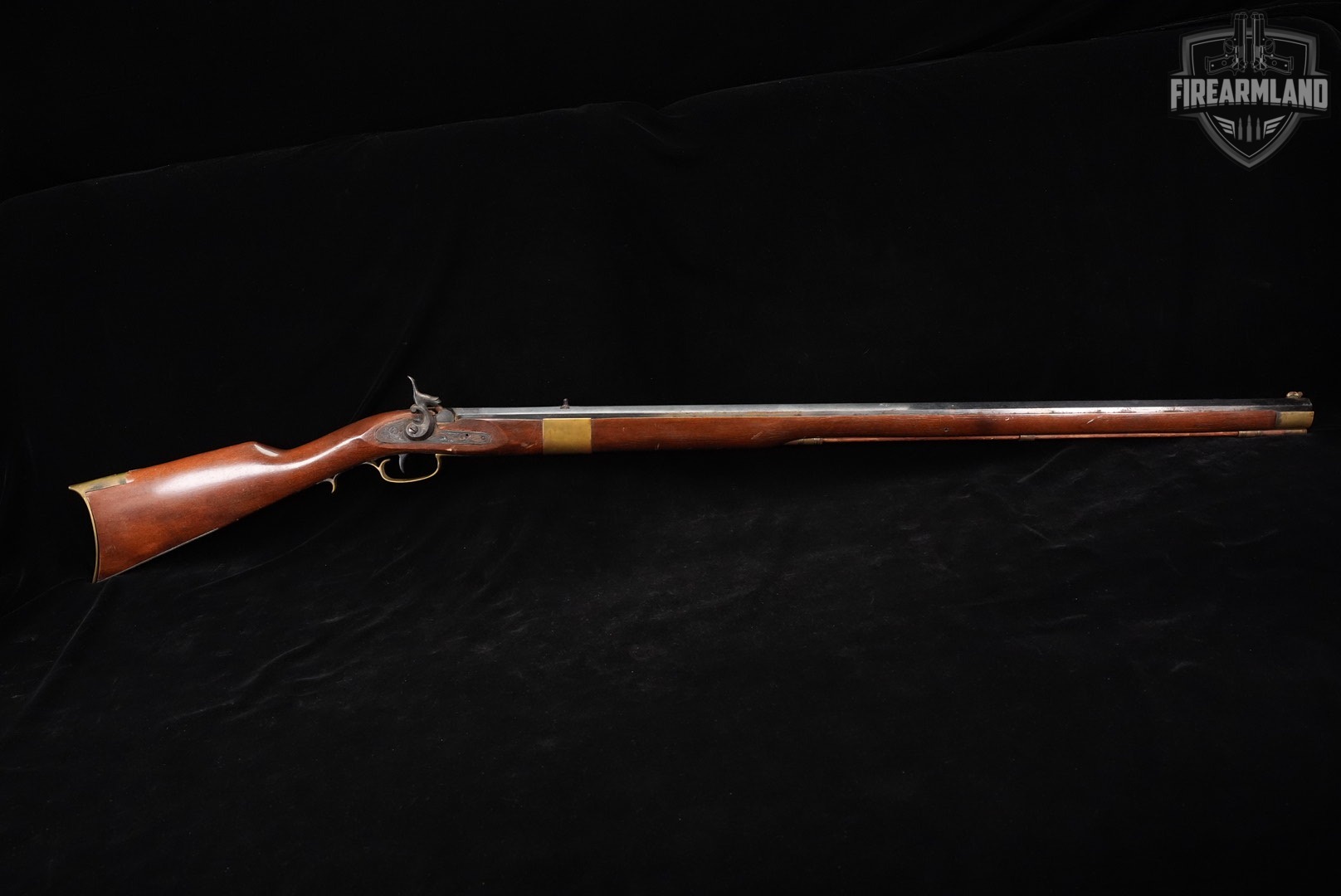 Kentucky Long Rifle 50 BPM 34 Blued & Hardwood Sidelock OCTAGON-img-2