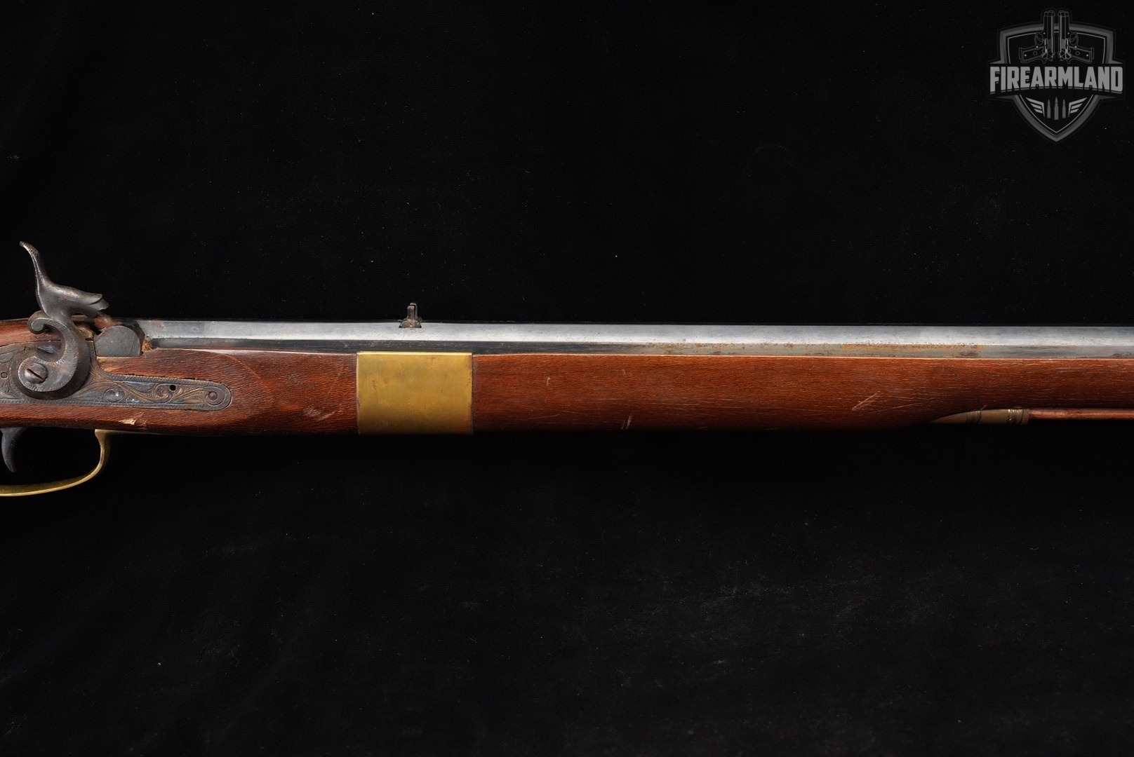 Kentucky Long Rifle 50 BPM 34 Blued & Hardwood Sidelock OCTAGON-img-4