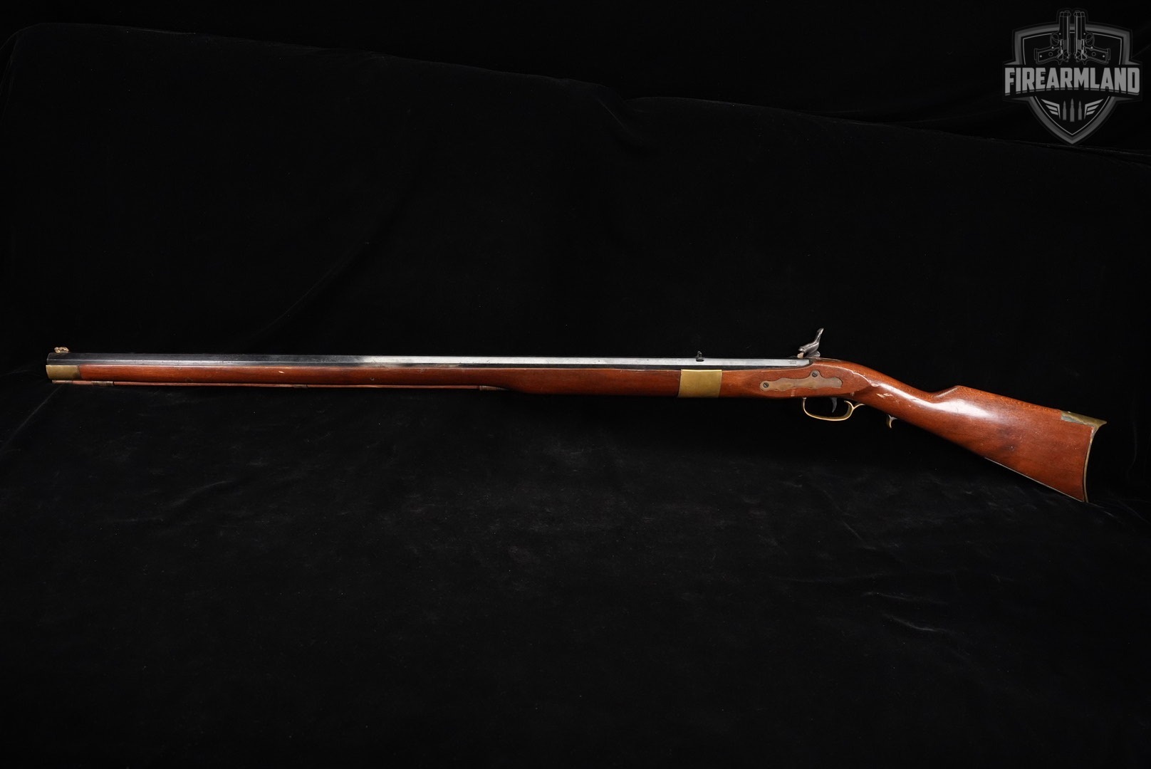 Kentucky Long Rifle 50 BPM 34 Blued & Hardwood Sidelock OCTAGON-img-6