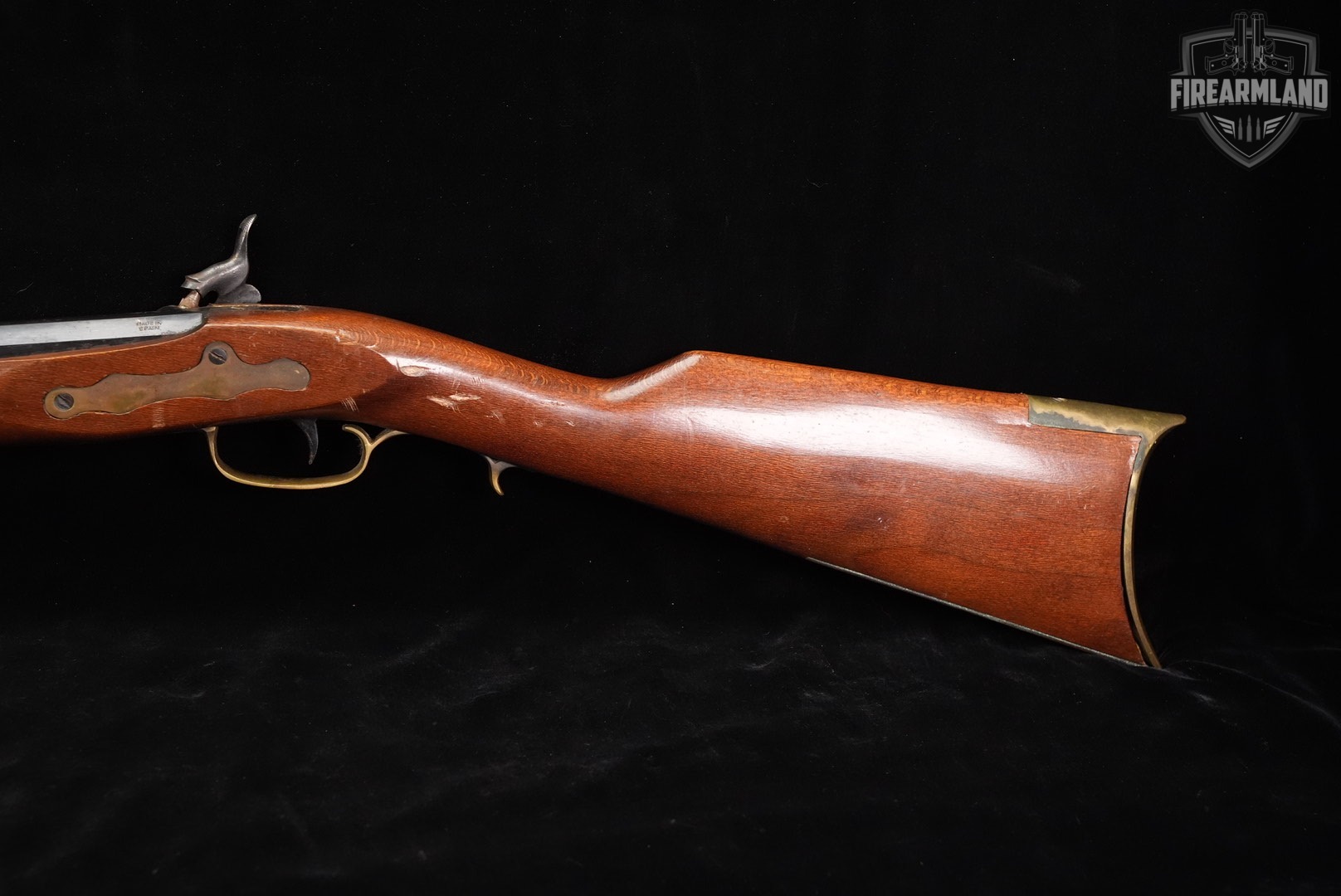 Kentucky Long Rifle 50 BPM 34 Blued & Hardwood Sidelock OCTAGON-img-9