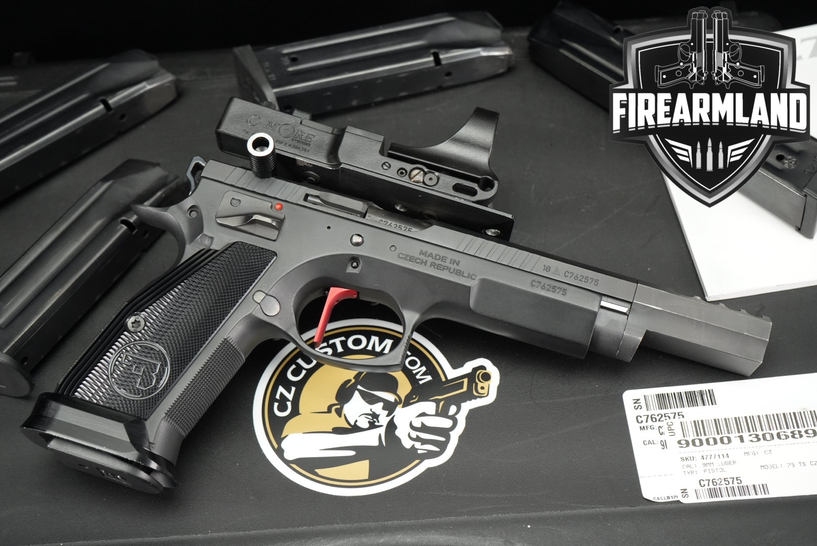CZ CZ 75 TS Czechmate 9mm Luger Black in Good Condition Thumbnail